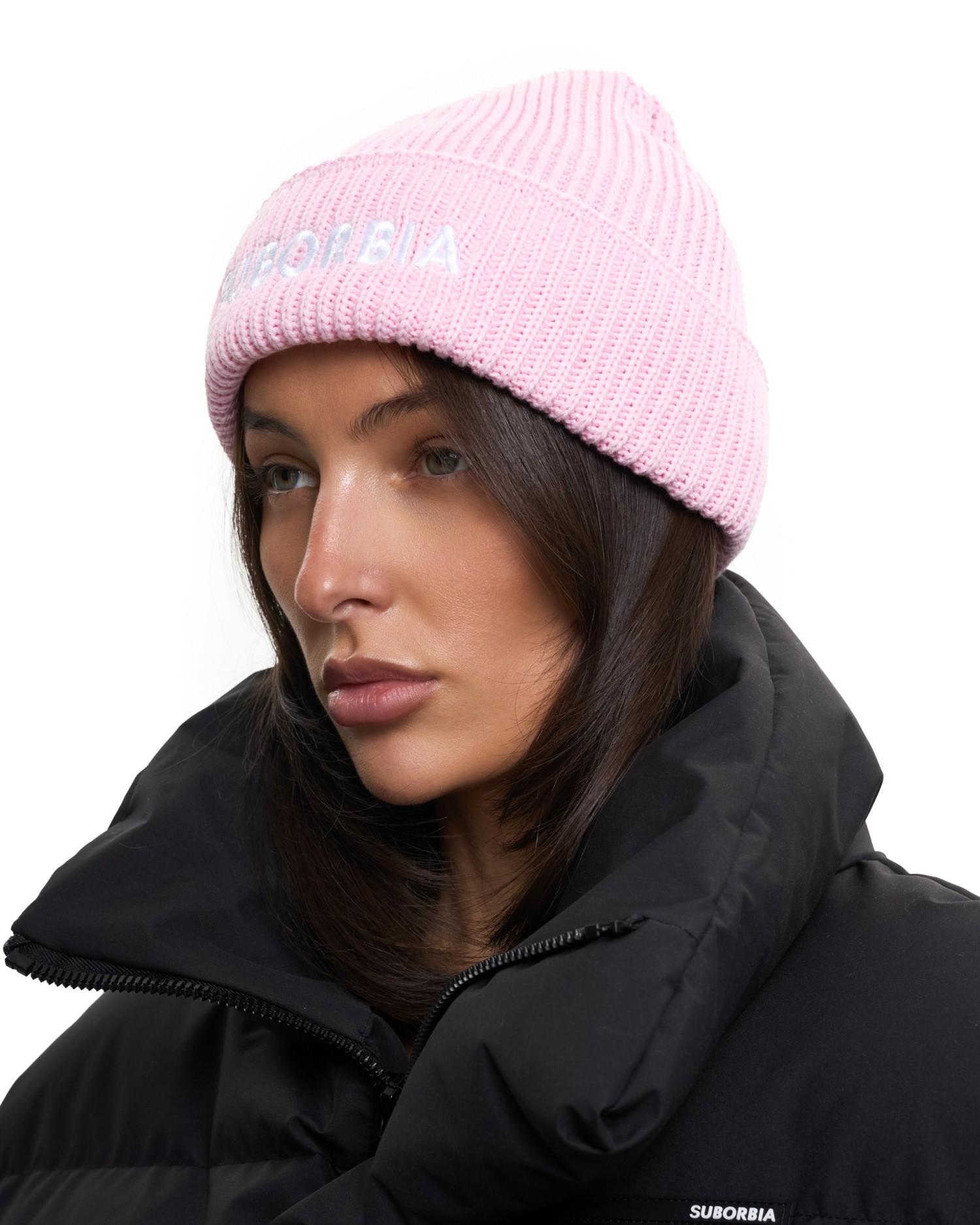 Шапка SUBORBIA Name Pink