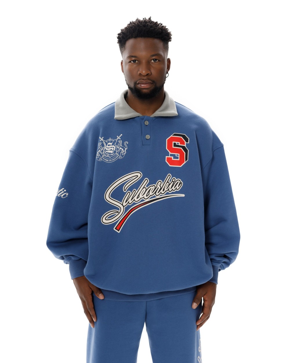 Свитшот-поло College S MEN Blue