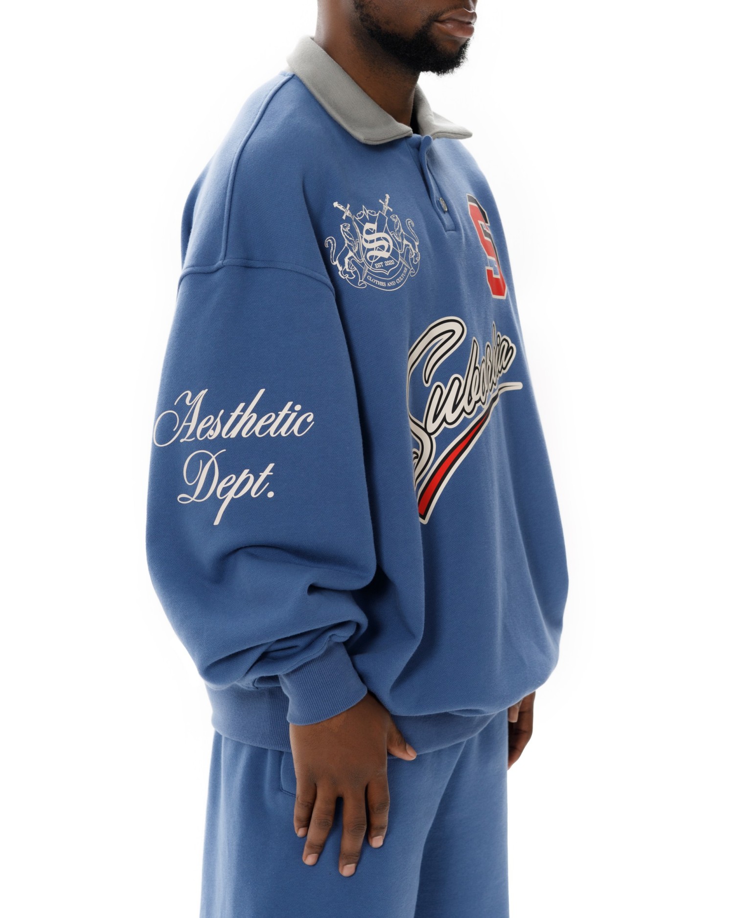 Свитшот-поло College S MEN Blue