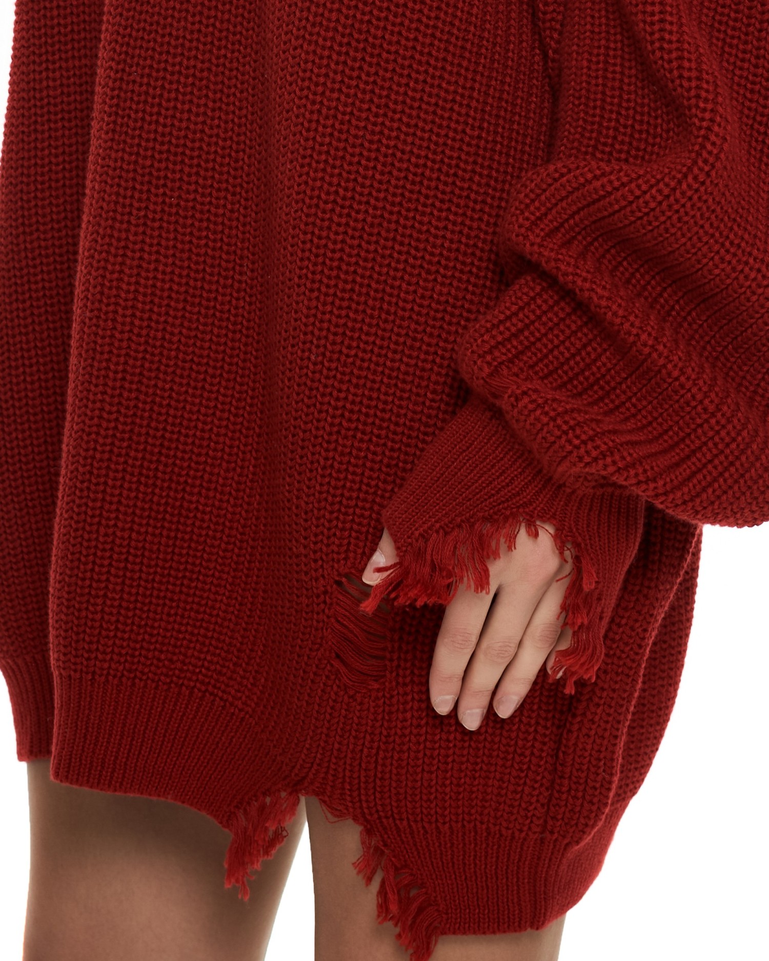 Свитер KNITTED с высоким воротом Burgundy