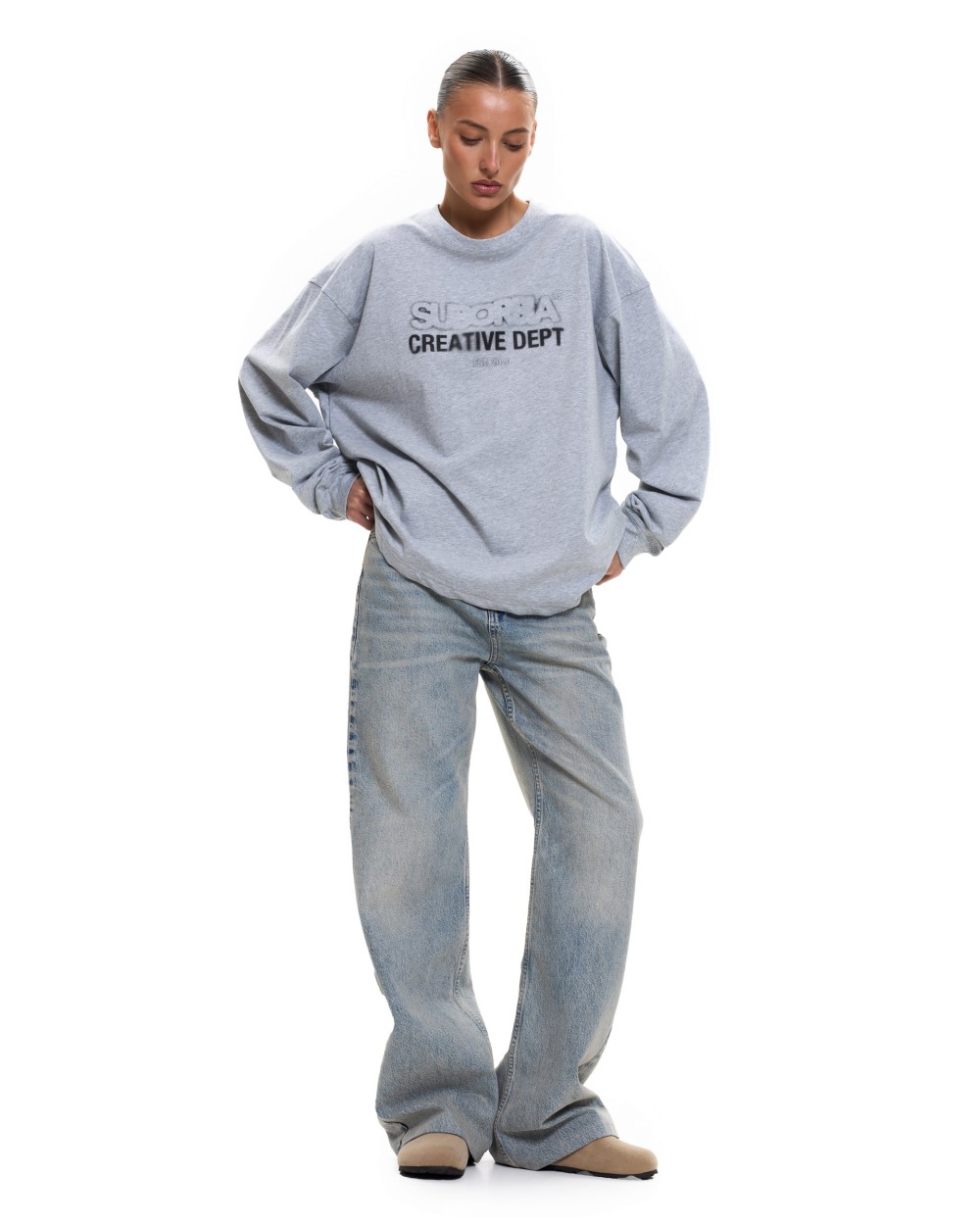 Лонгслив CD Grey melange