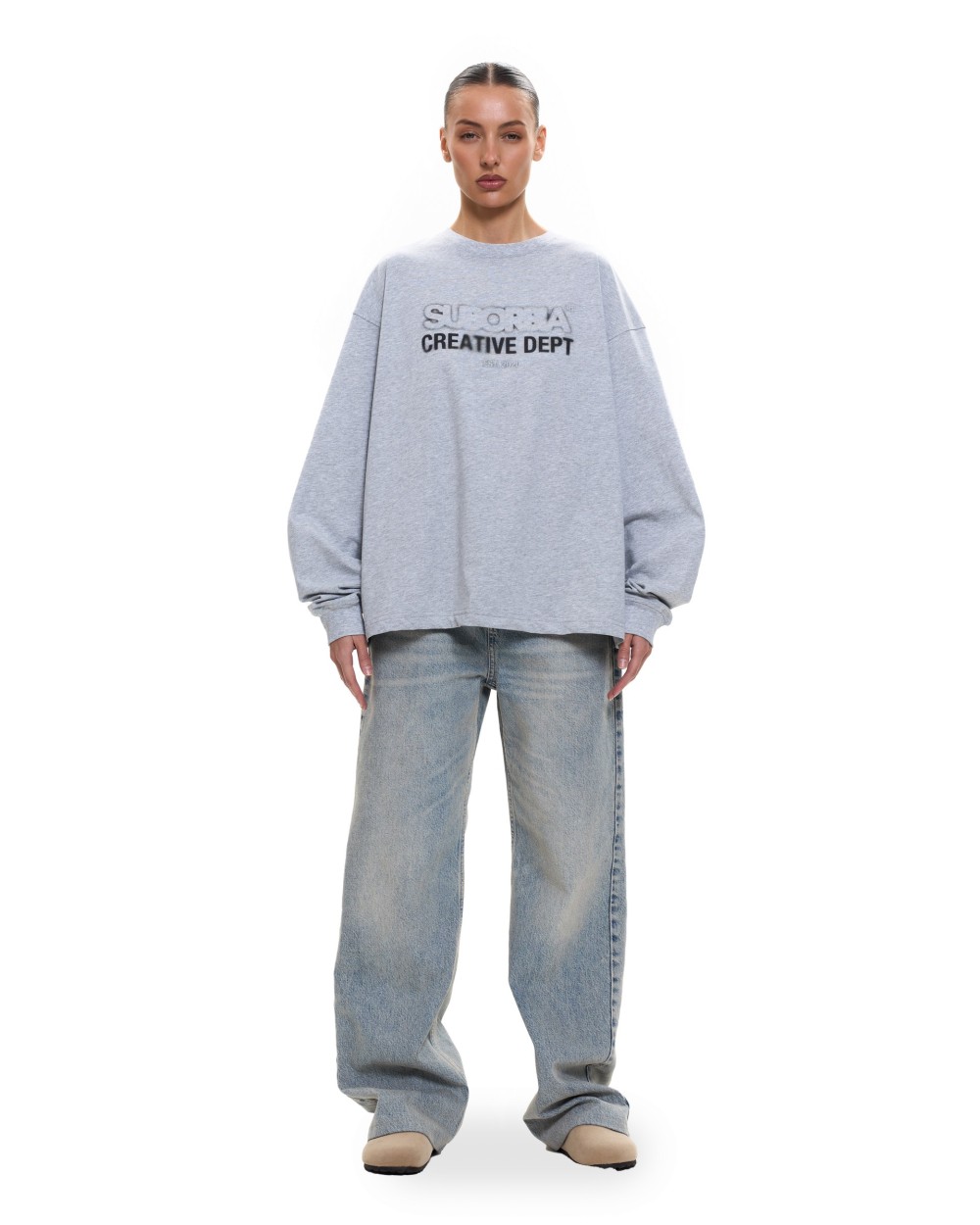 Лонгслив CD Grey melange