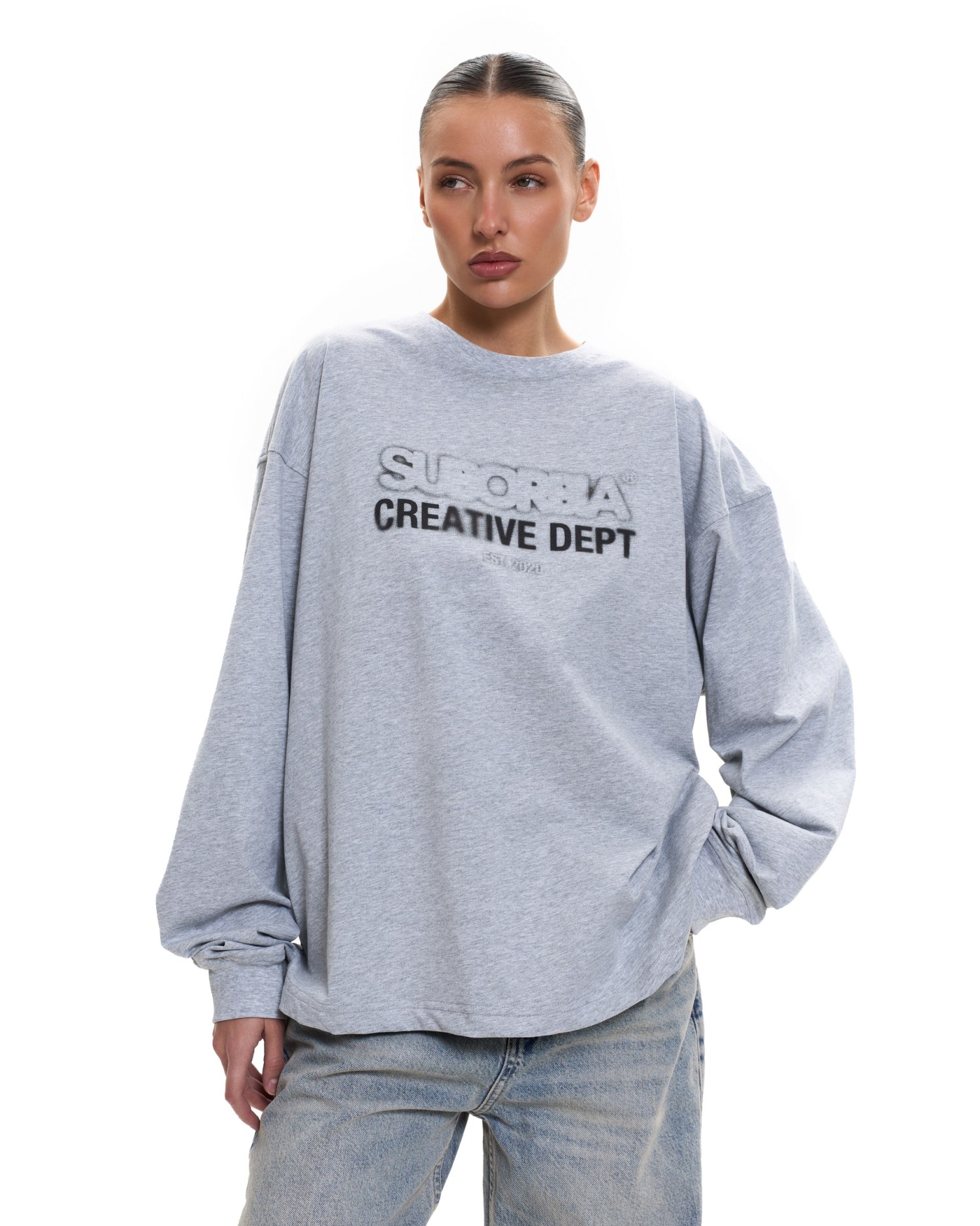 Лонгслив CD Grey melange