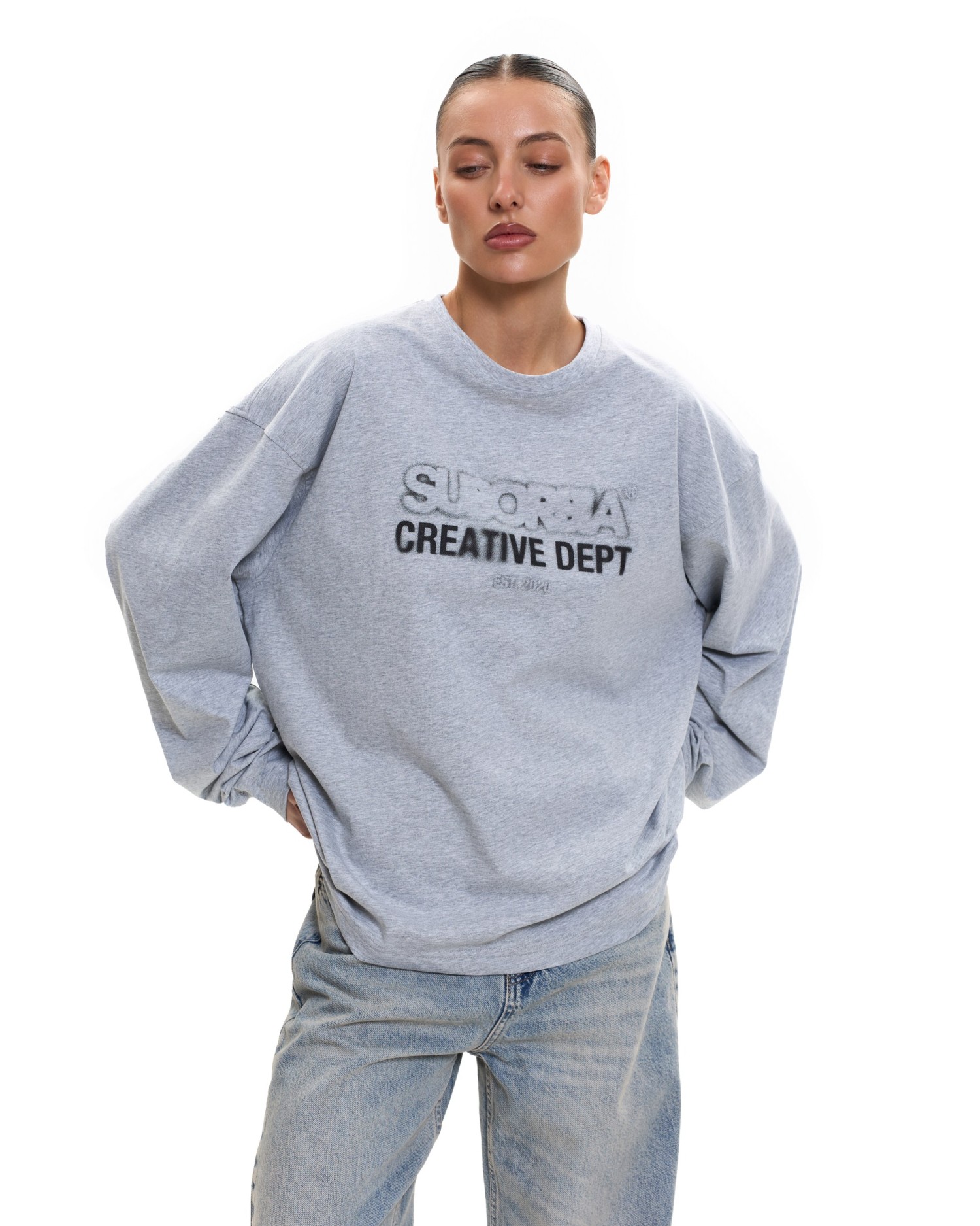 Лонгслив CD Grey melange