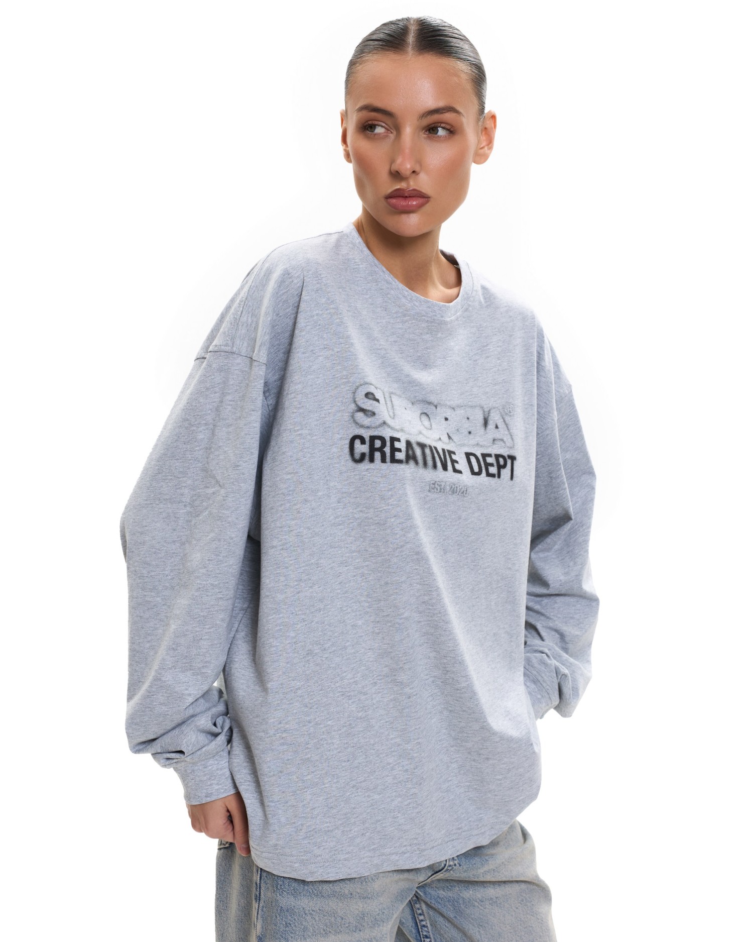 Лонгслив CD Grey melange