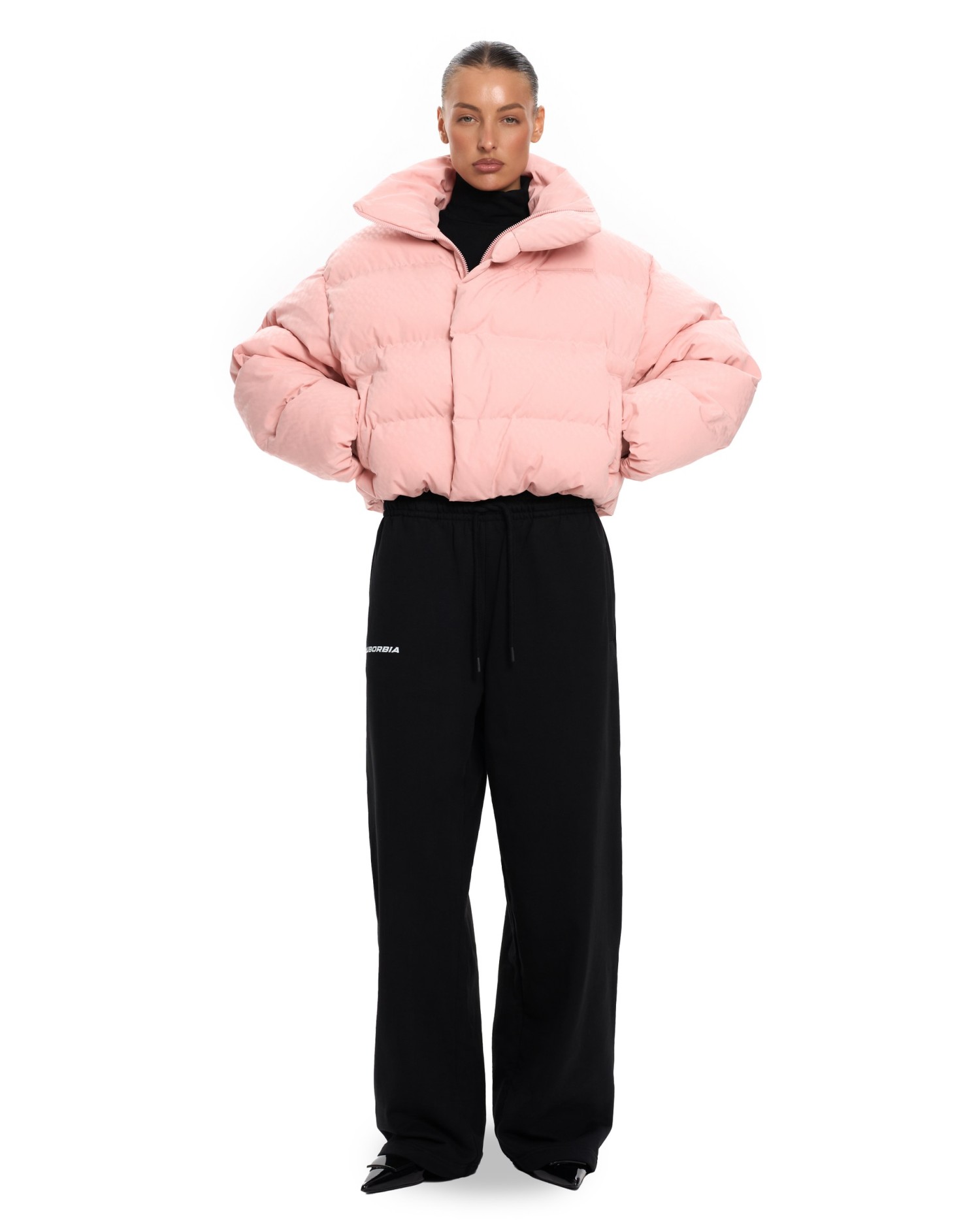 Пуховик PATTERN ANG mini Pink