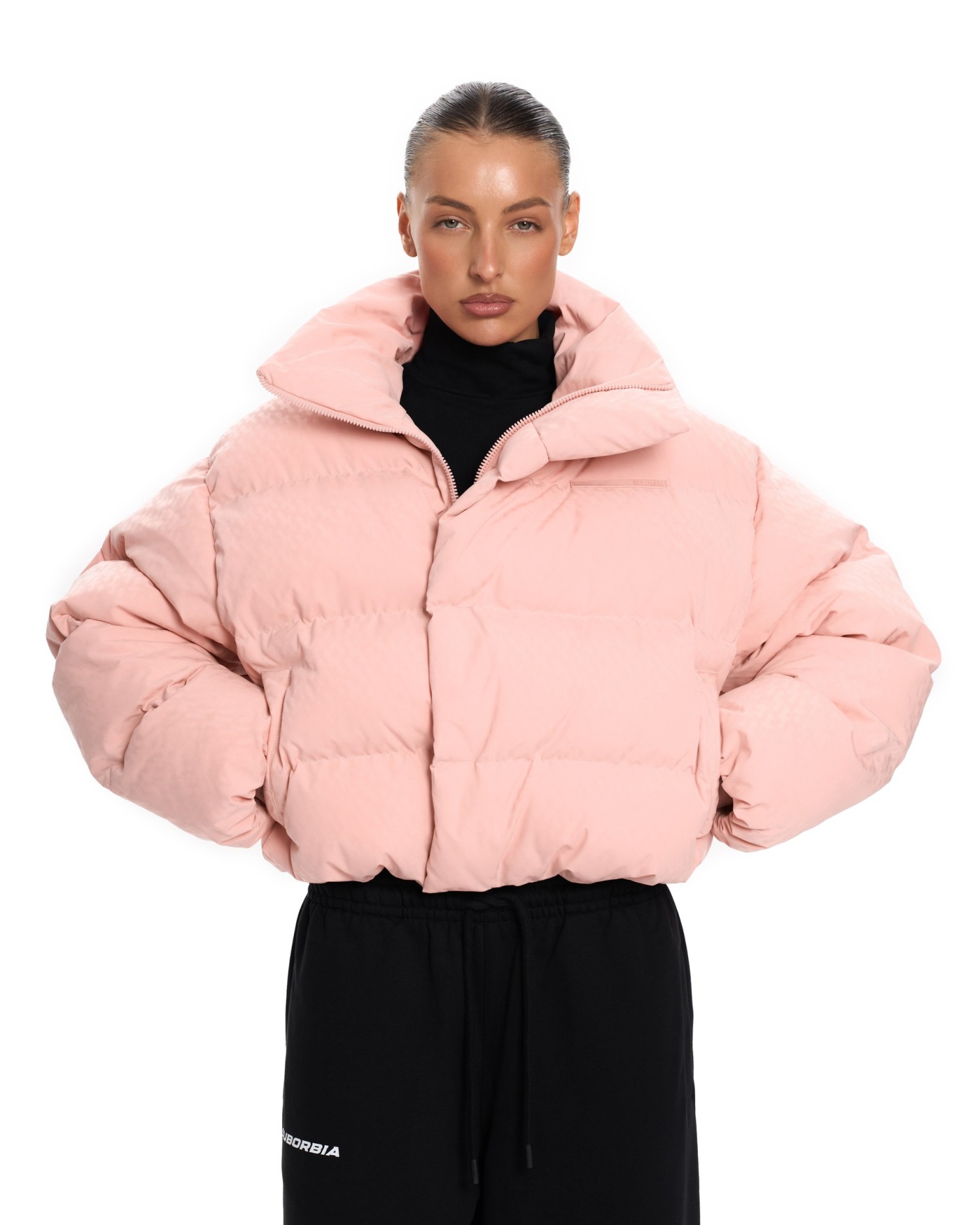 Пуховик PATTERN ANG mini Pink