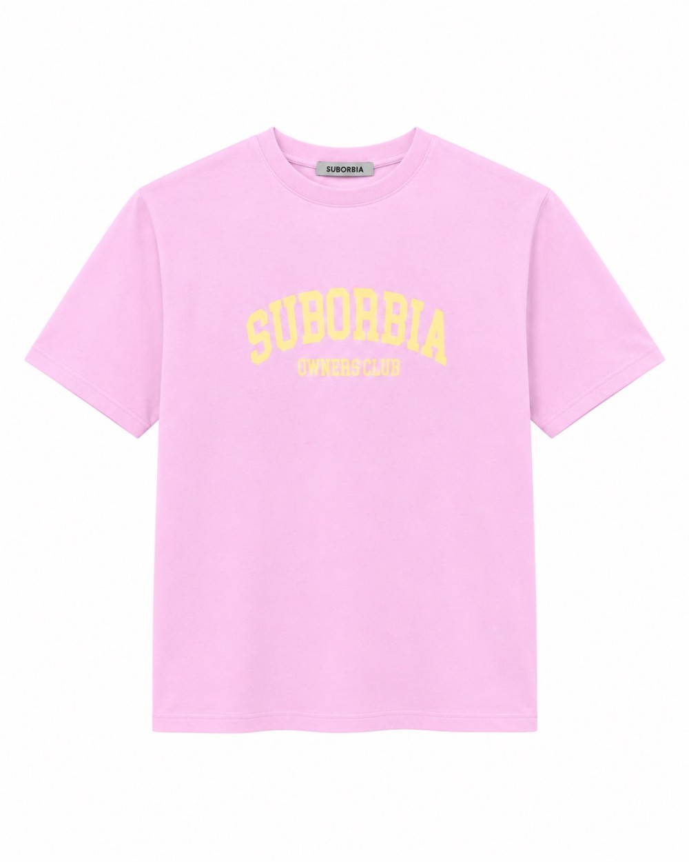 Футболка crop OWNERS CLUB Розовый-Желтый