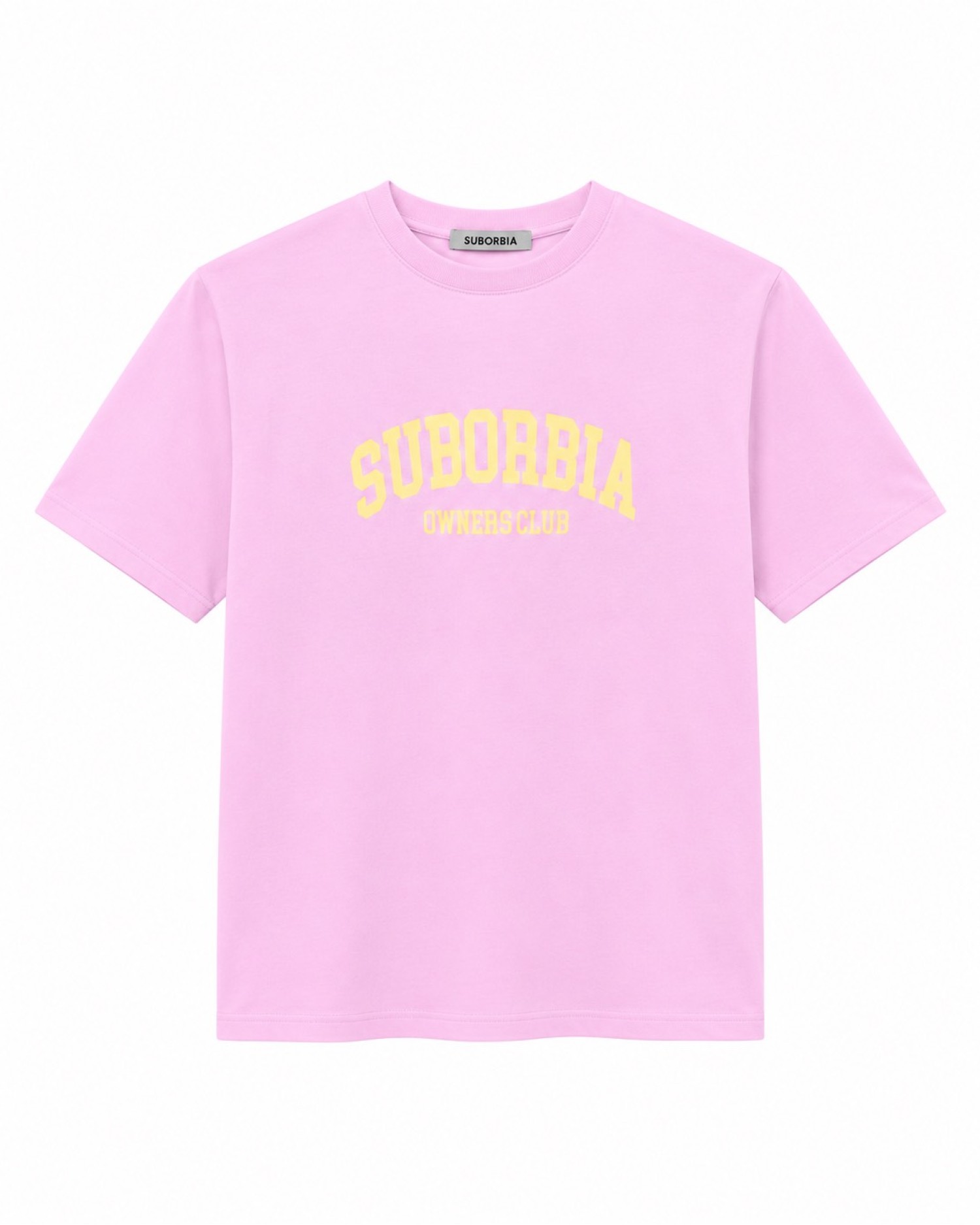 Футболка crop OWNERS CLUB Розовый-Желтый