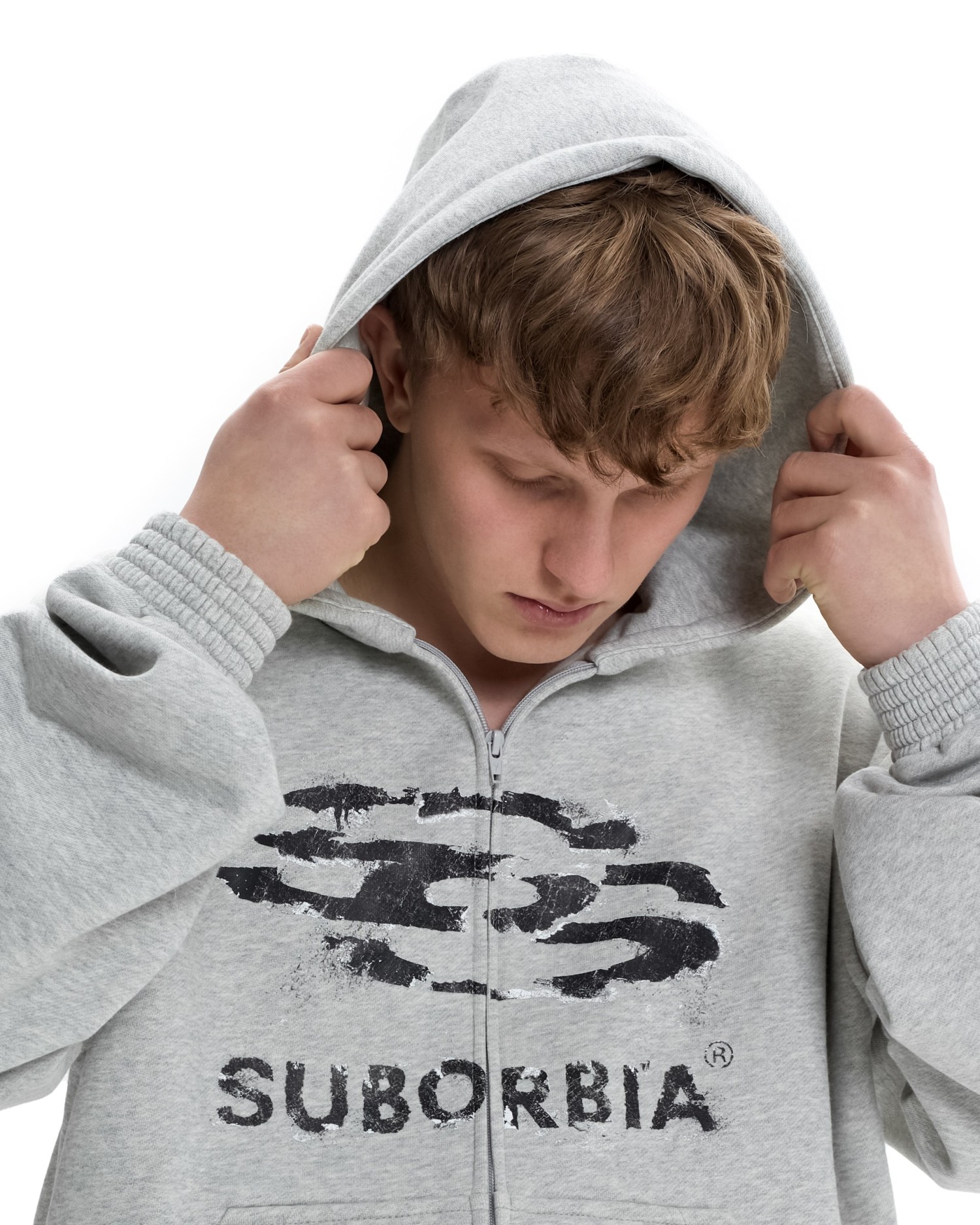 Худи Zip JPG13 MEN Light melange-Black