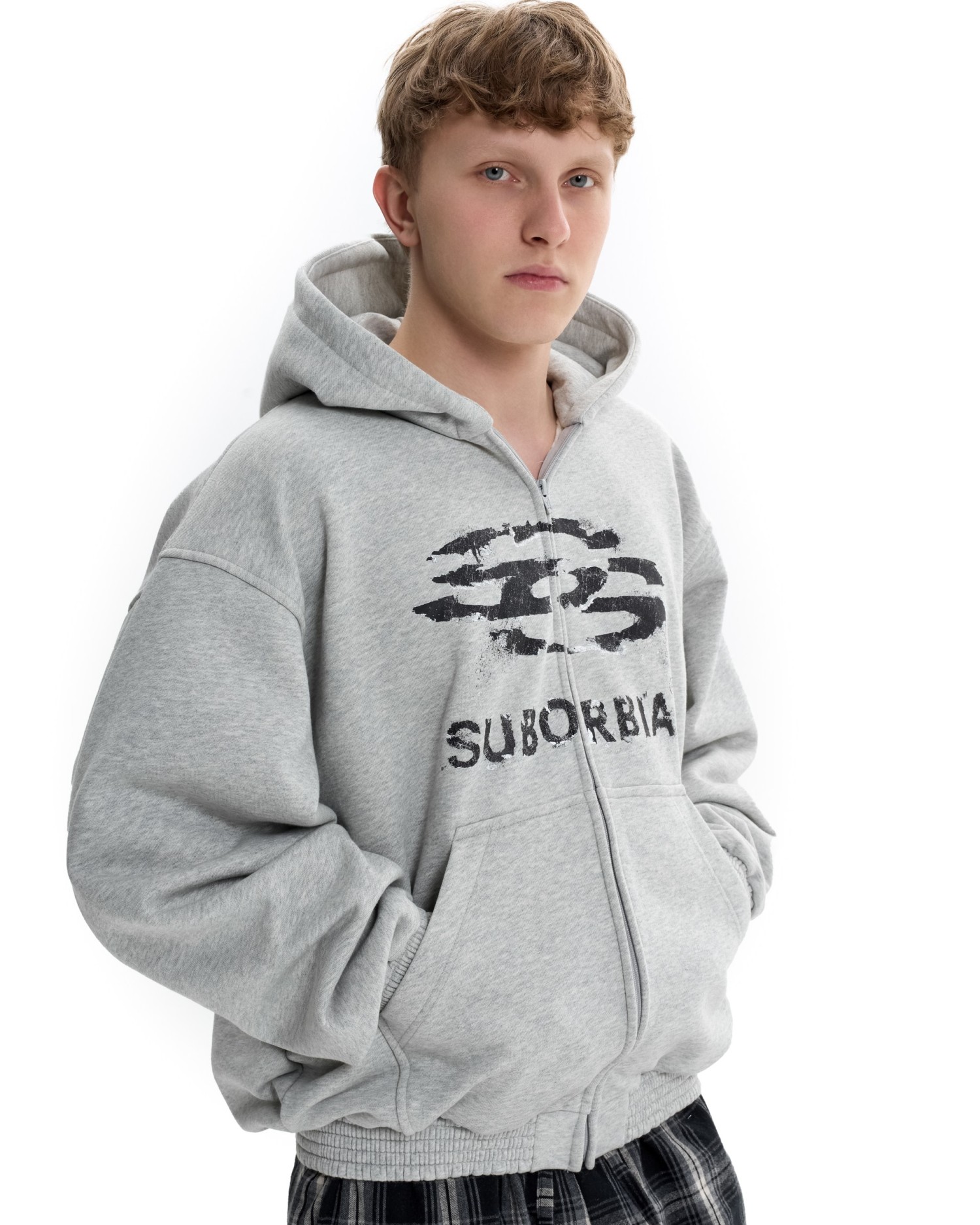 Худи Zip JPG13 MEN Light melange-Black