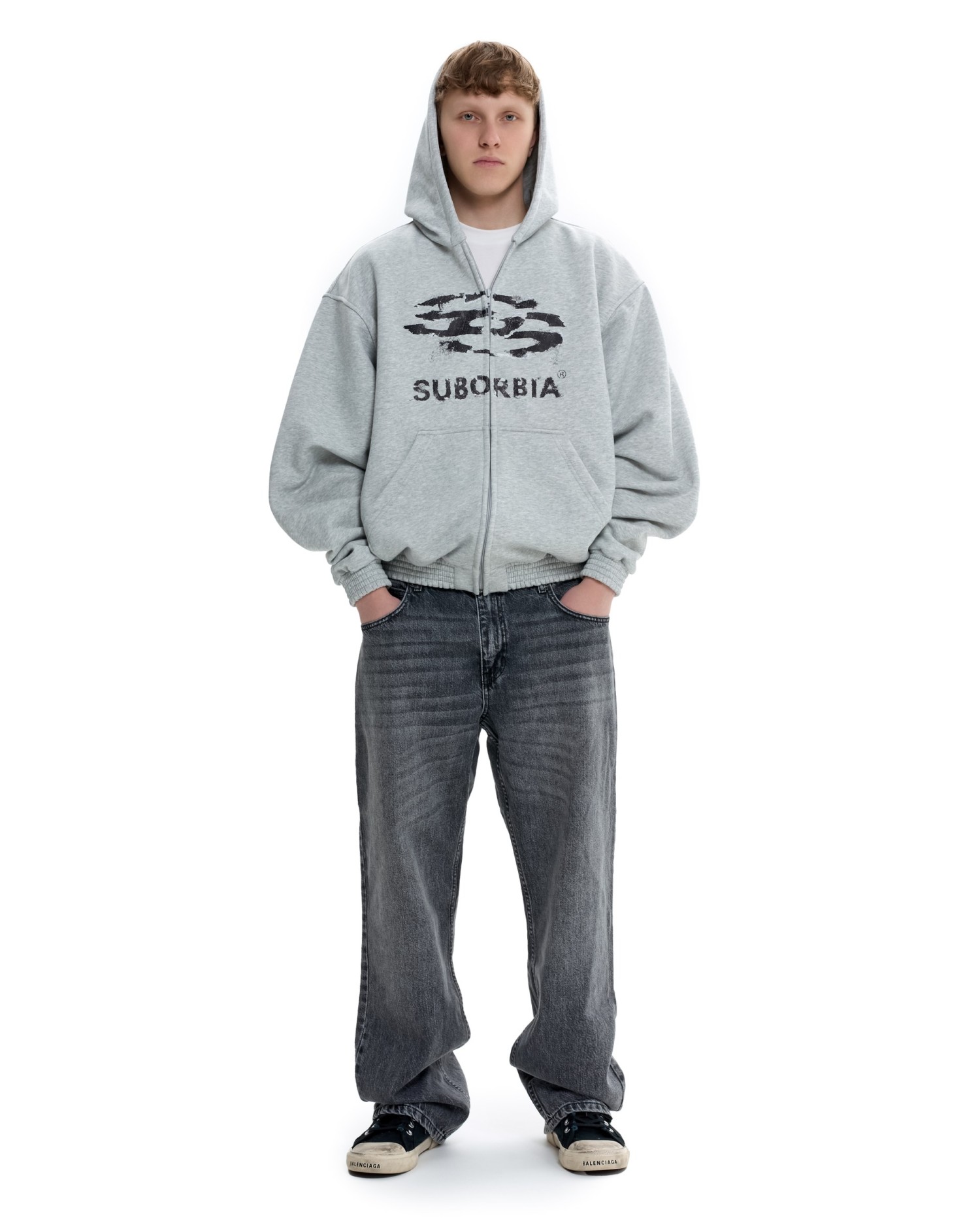 Худи Zip JPG13 MEN Grey melange