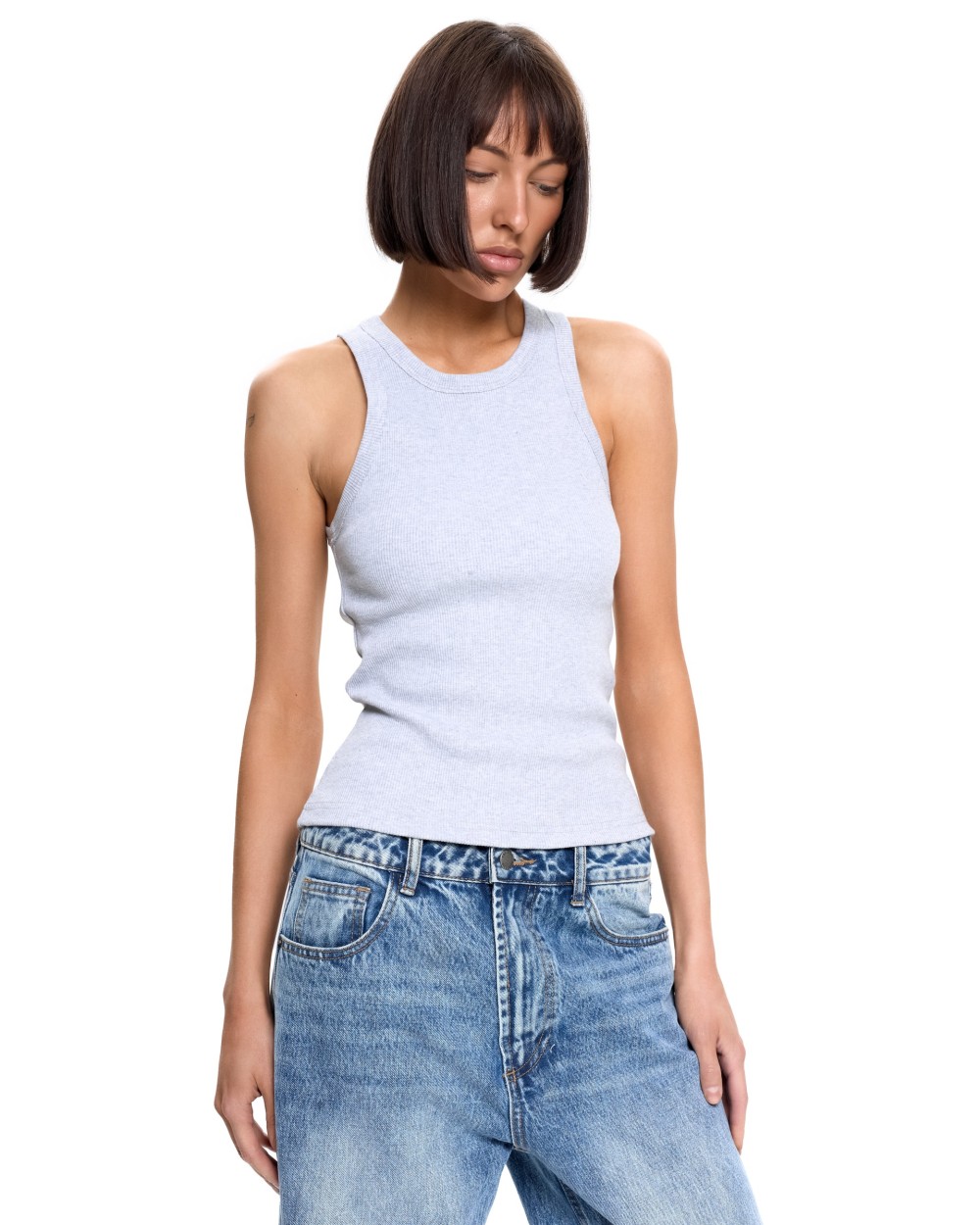 Майка CASH Серый меланж