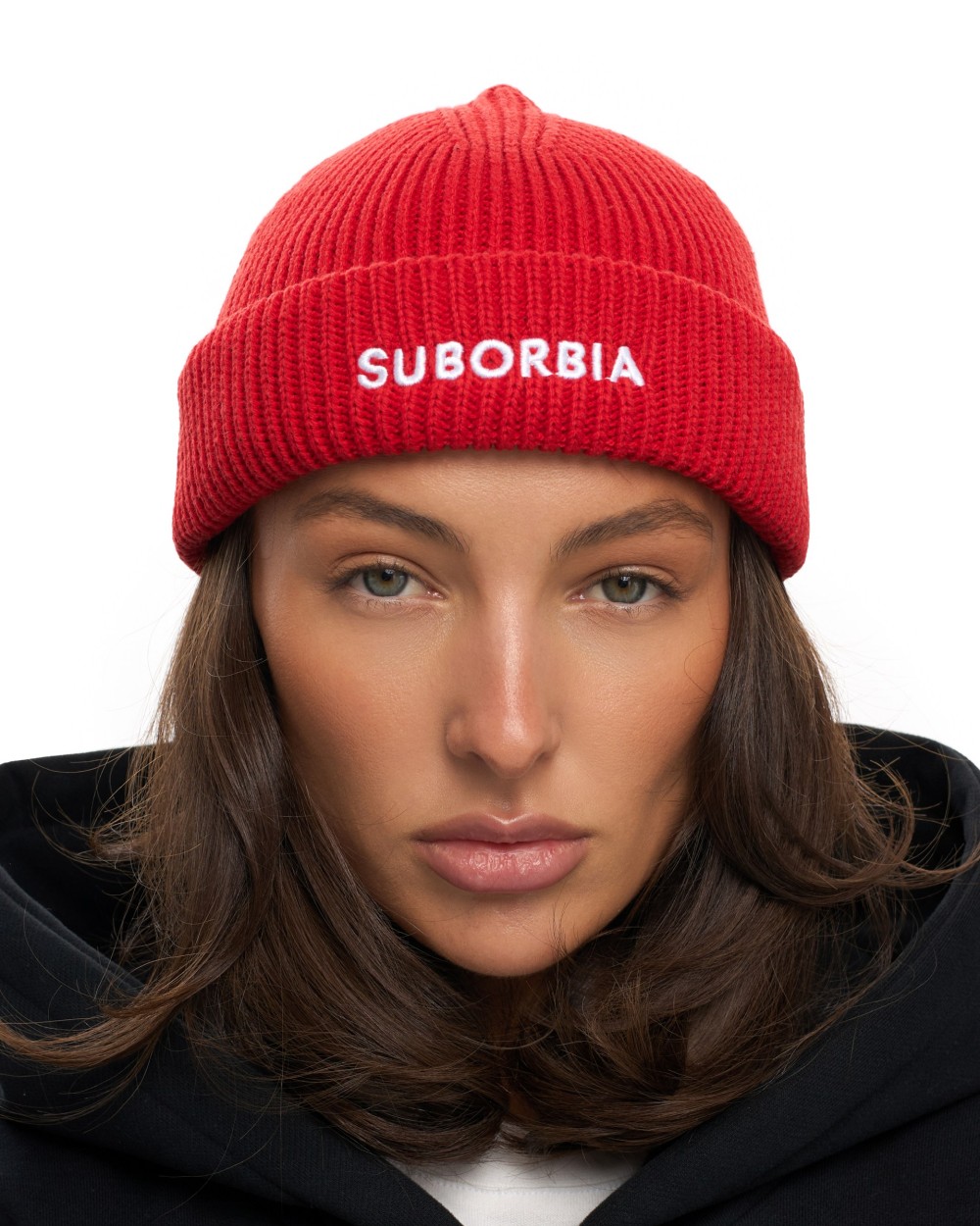 Шапка бини SUBORBIA Name Red