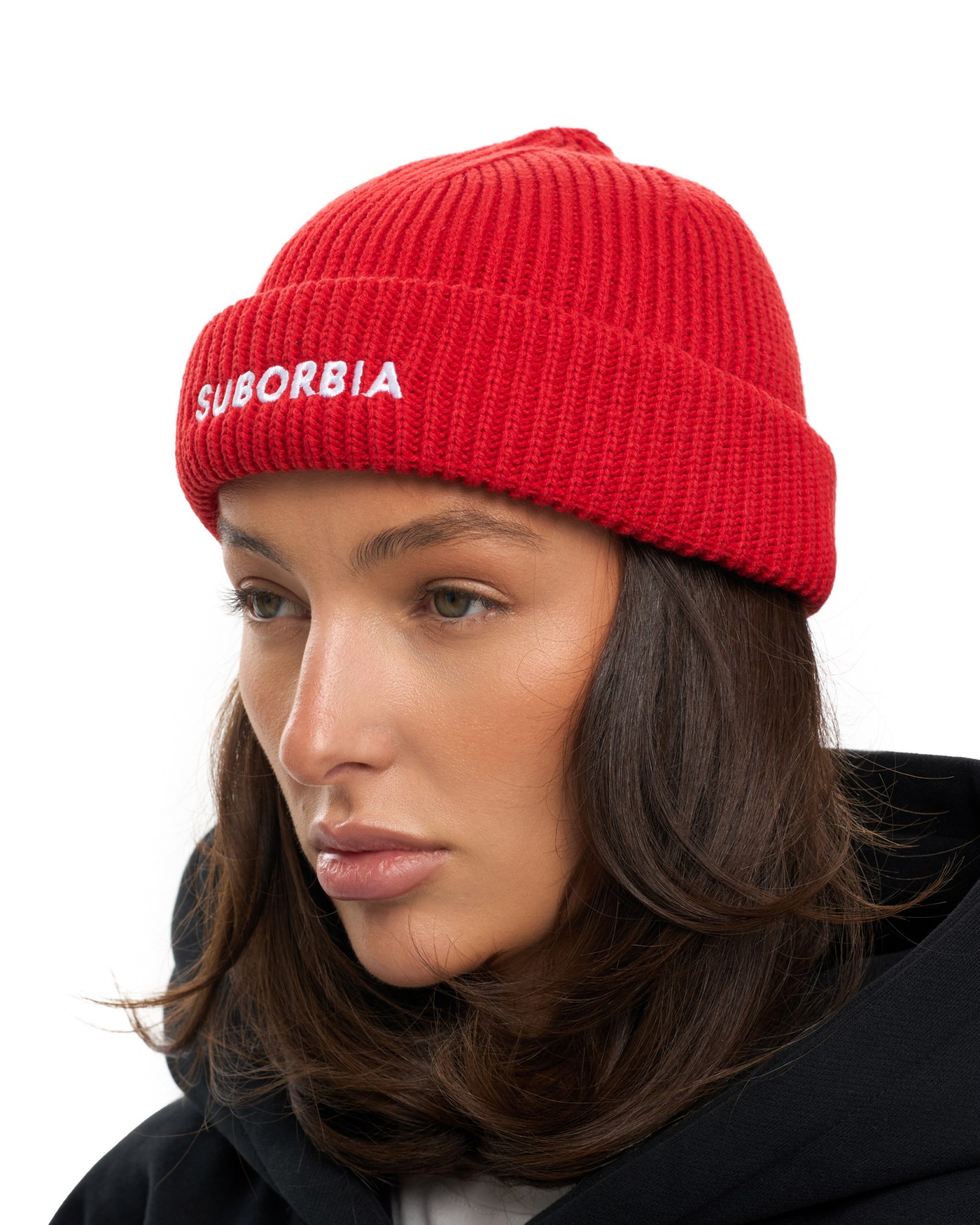 Шапка бини SUBORBIA Name Red
