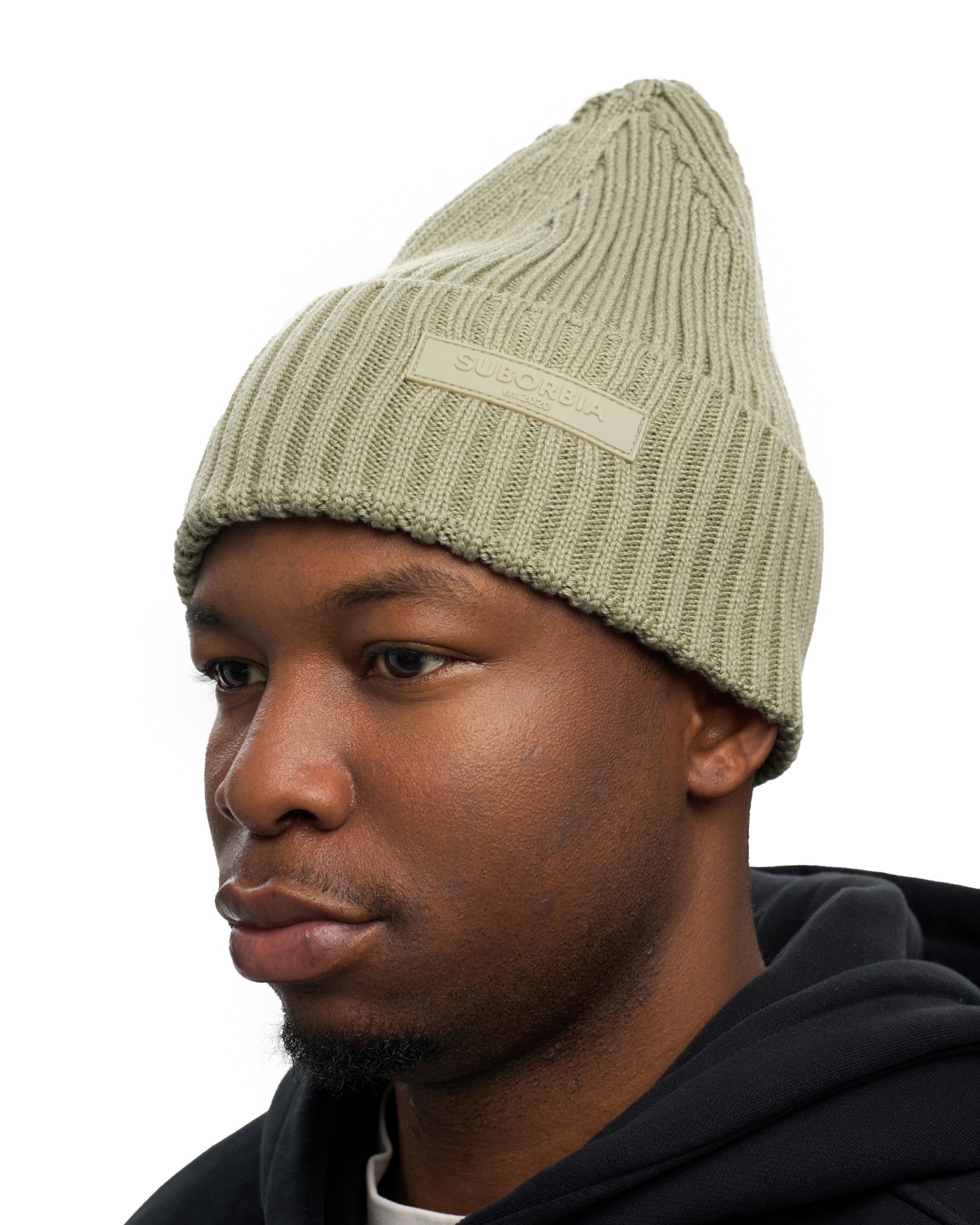 Шапка KNITTED TORN MEN Khaki