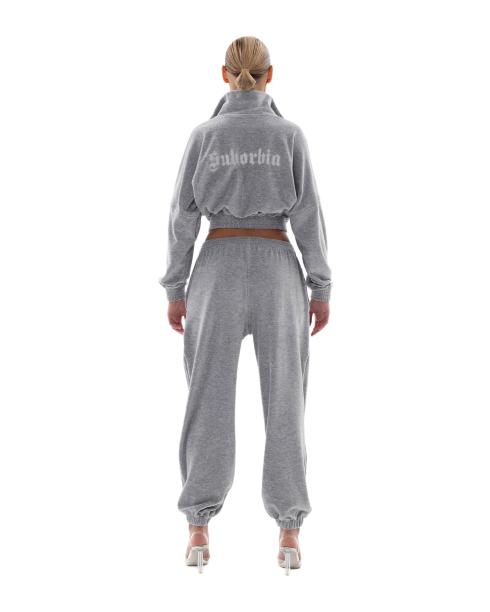 Велюр - костюм ROW без капюшона (Grey melange)