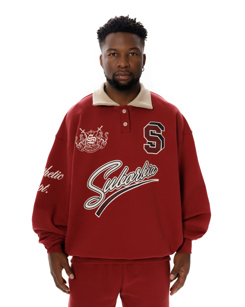 Свитшот-поло College S MEN Burgundy