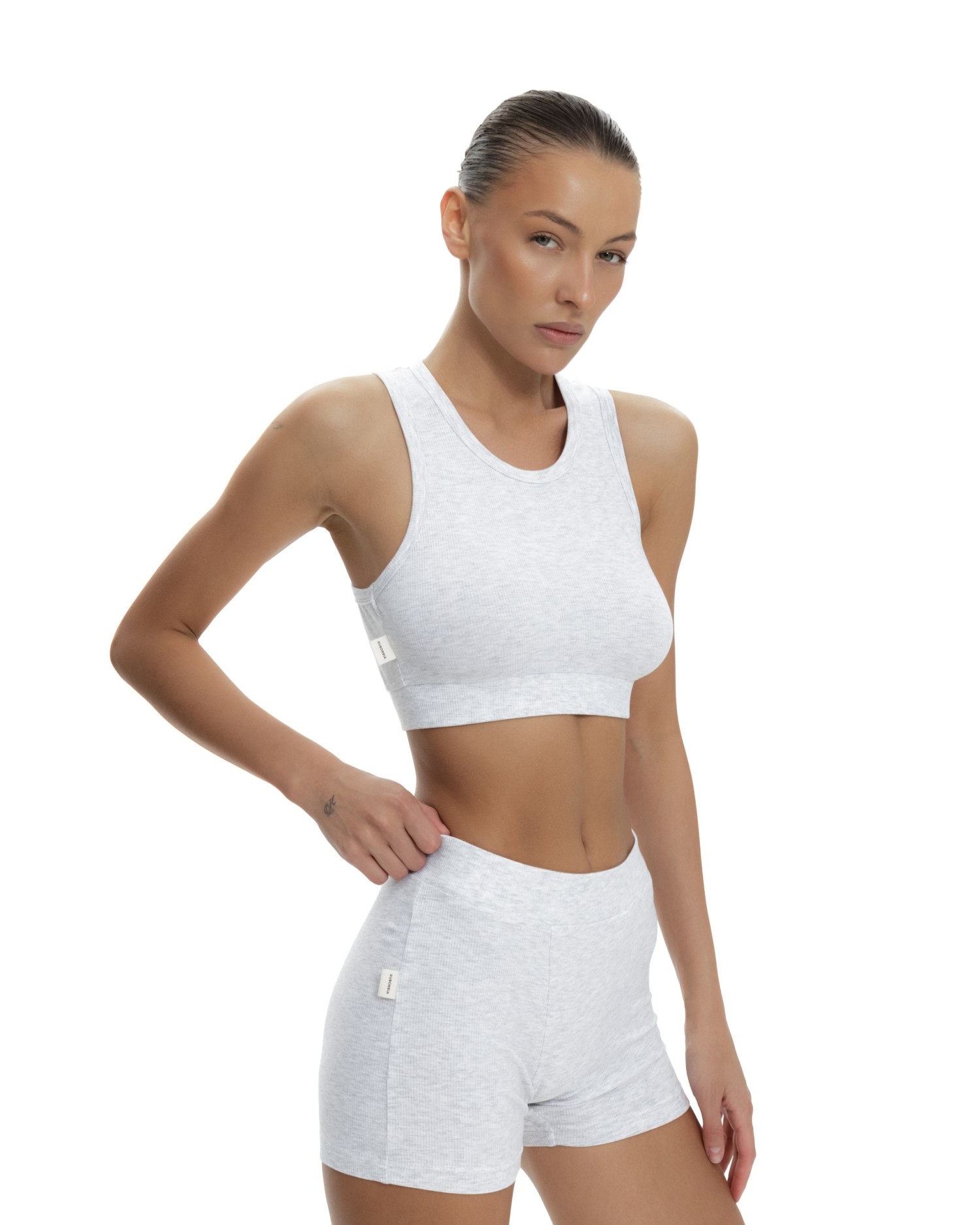 Майка crop TRUE FORM Grey melange