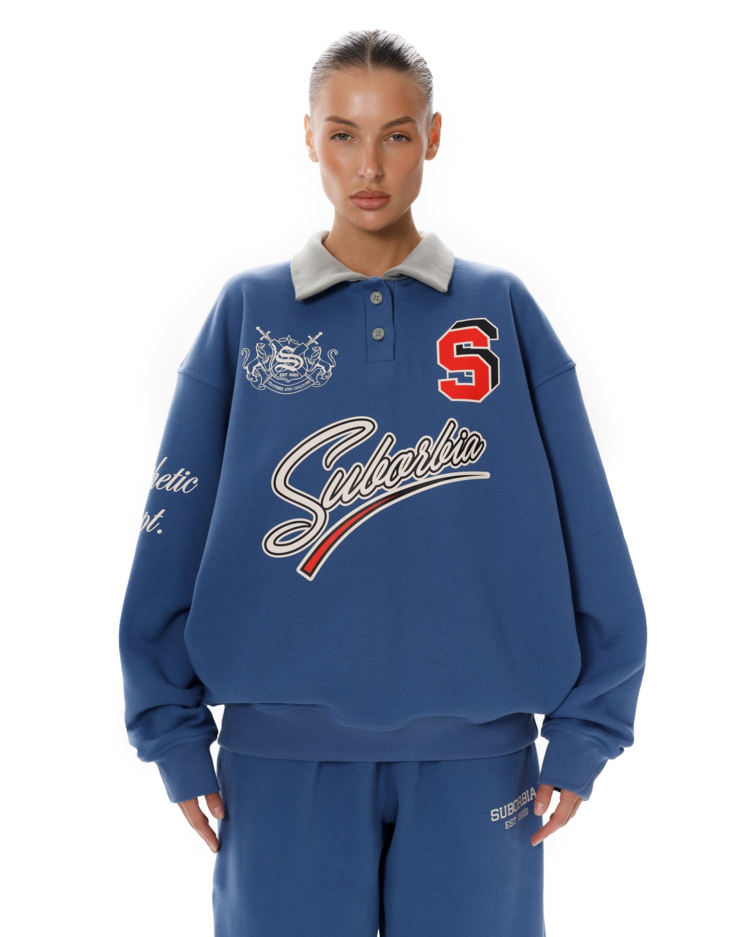 Свитшот-поло College S Blue