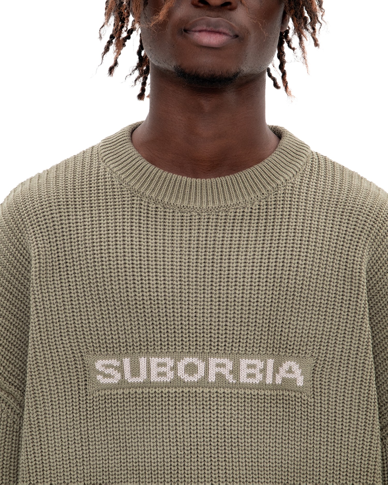 Свитер KNITTED TORN MEN Khaki
