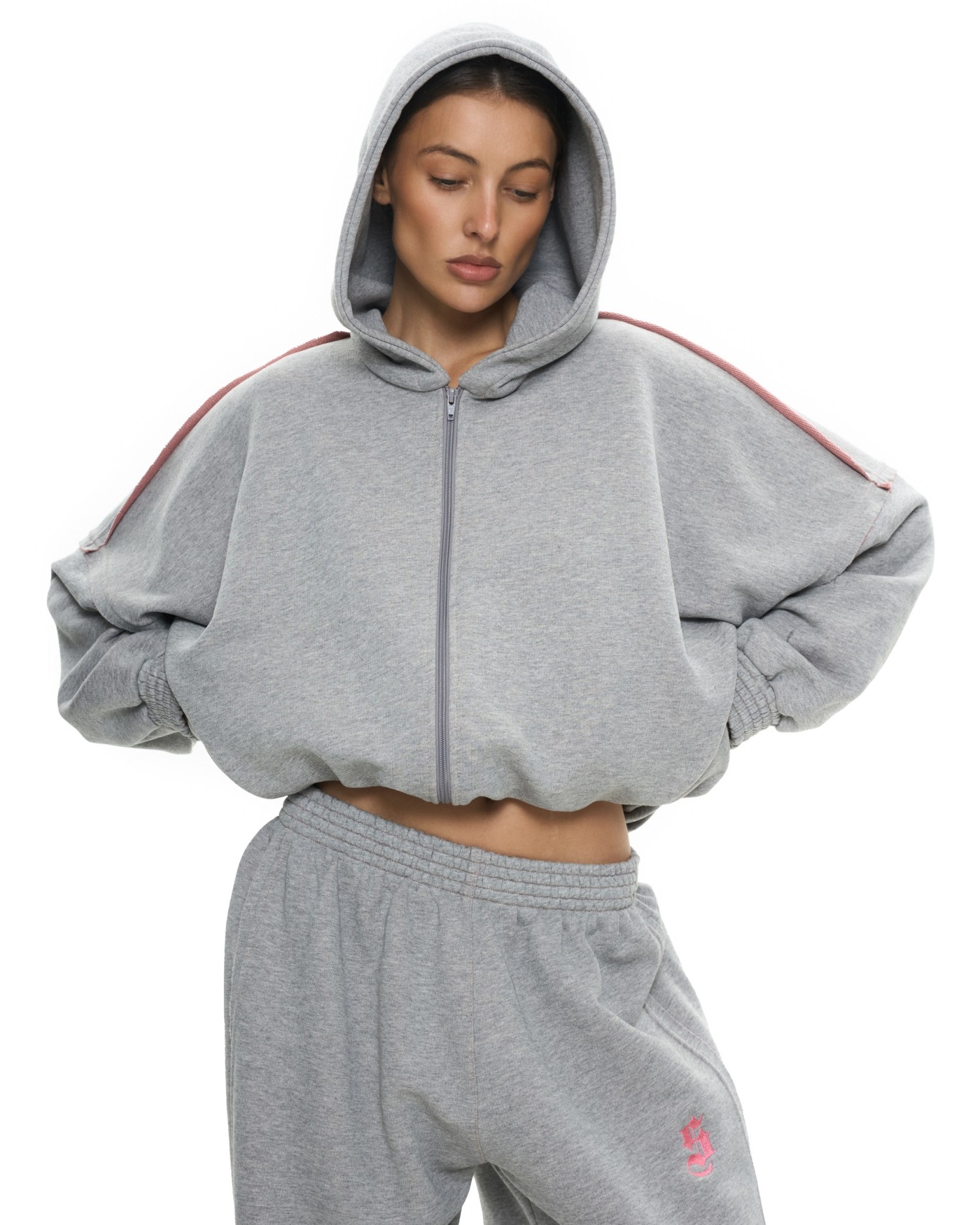 Костюм DOUBLE TROUBLE с палаццо Grey-Pink