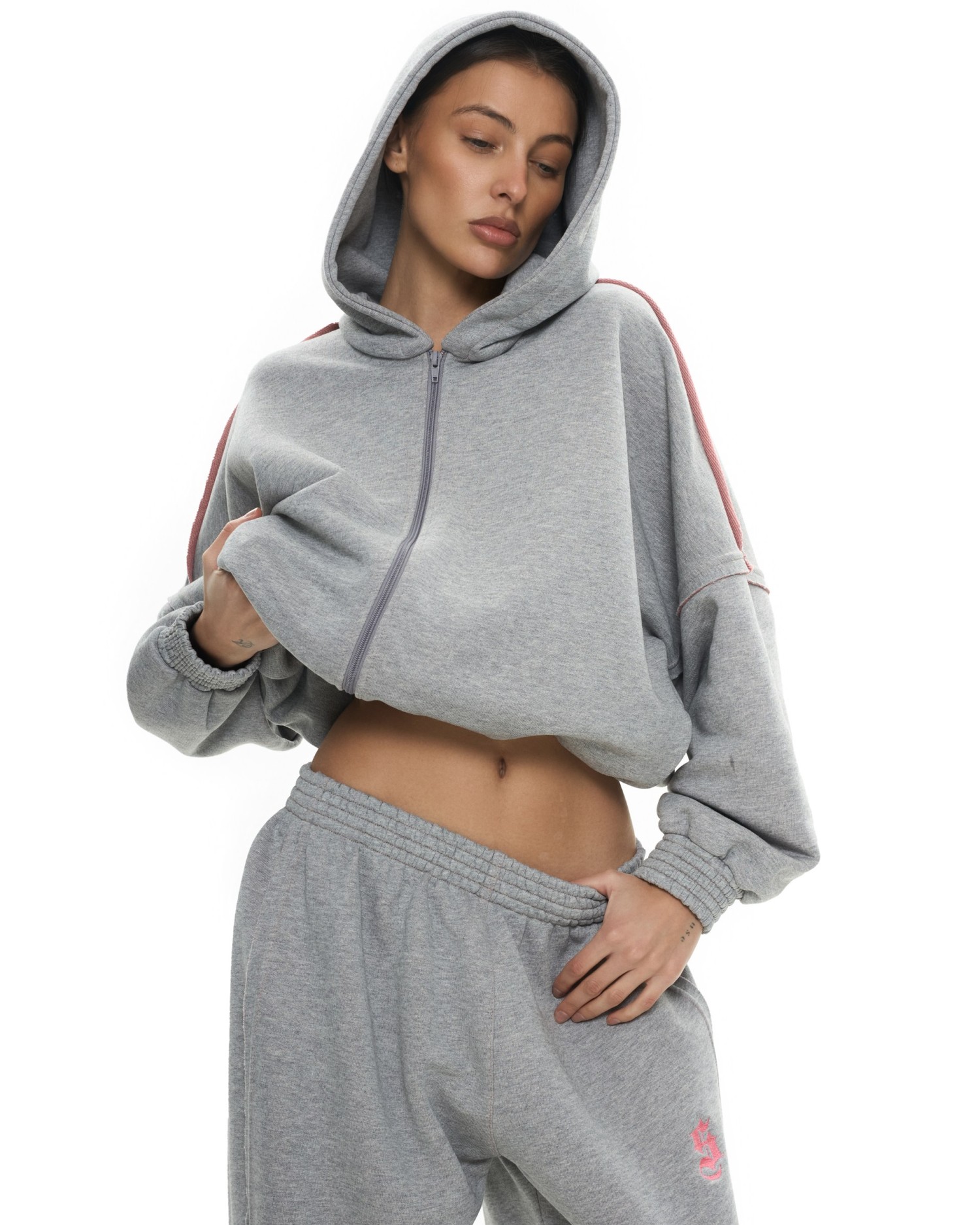 Костюм DOUBLE TROUBLE с палаццо Grey-Pink