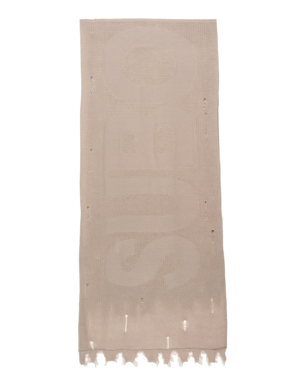 Шарф KNITTED TORN White stone