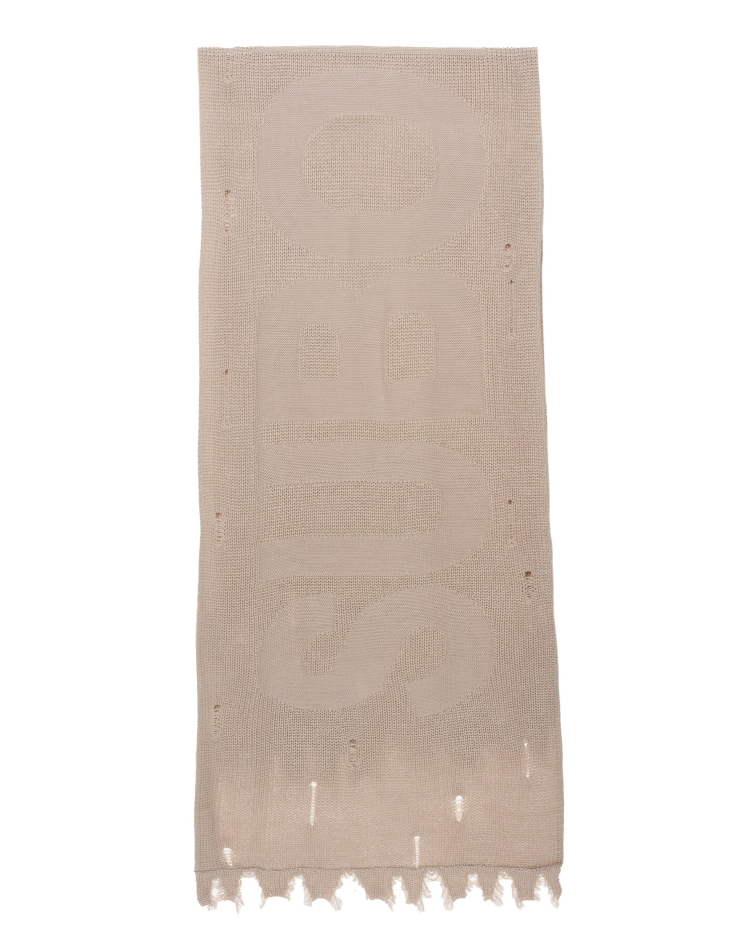 Шарф KNITTED TORN White stone