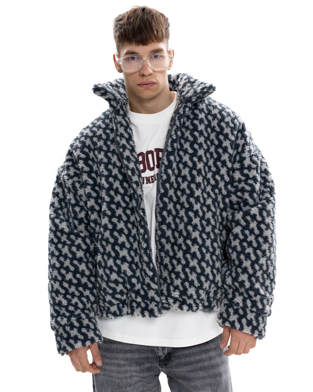 Мужской бомбер ПАТТЕРН удлиненный