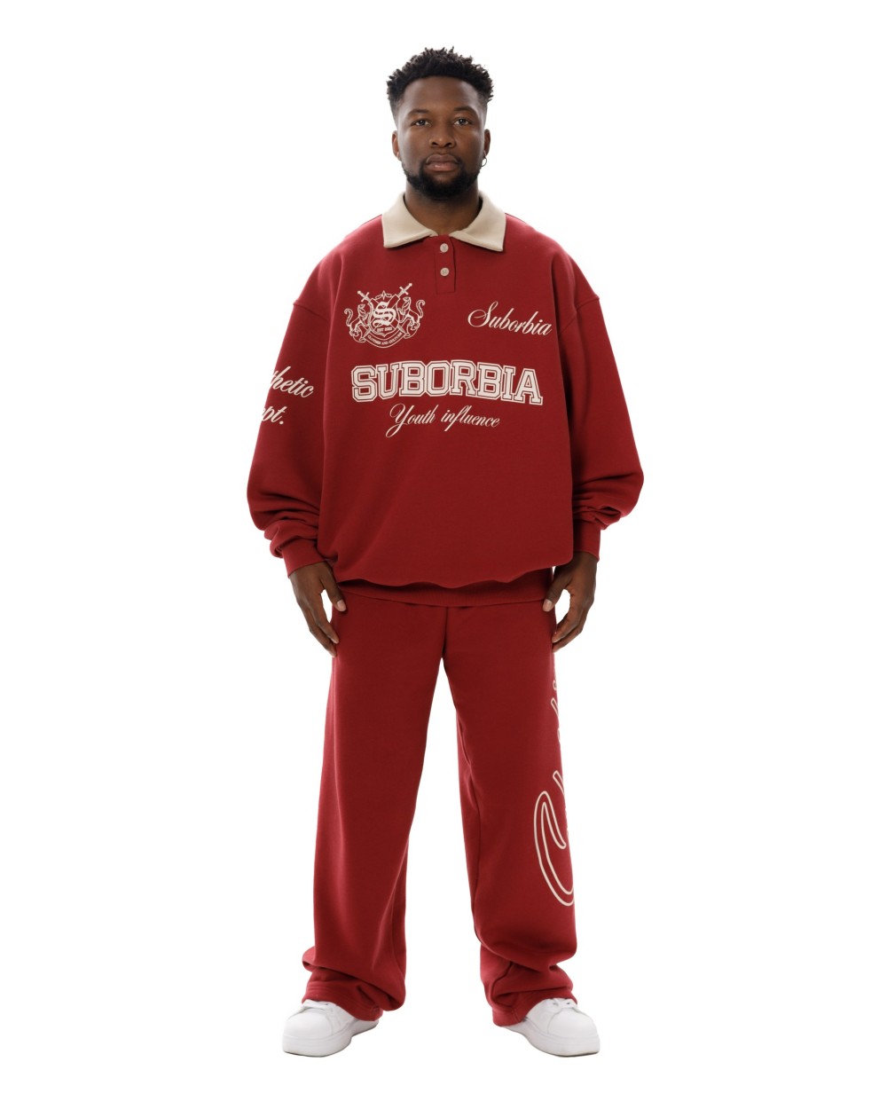 Свитшот-поло College MEN Burgundy