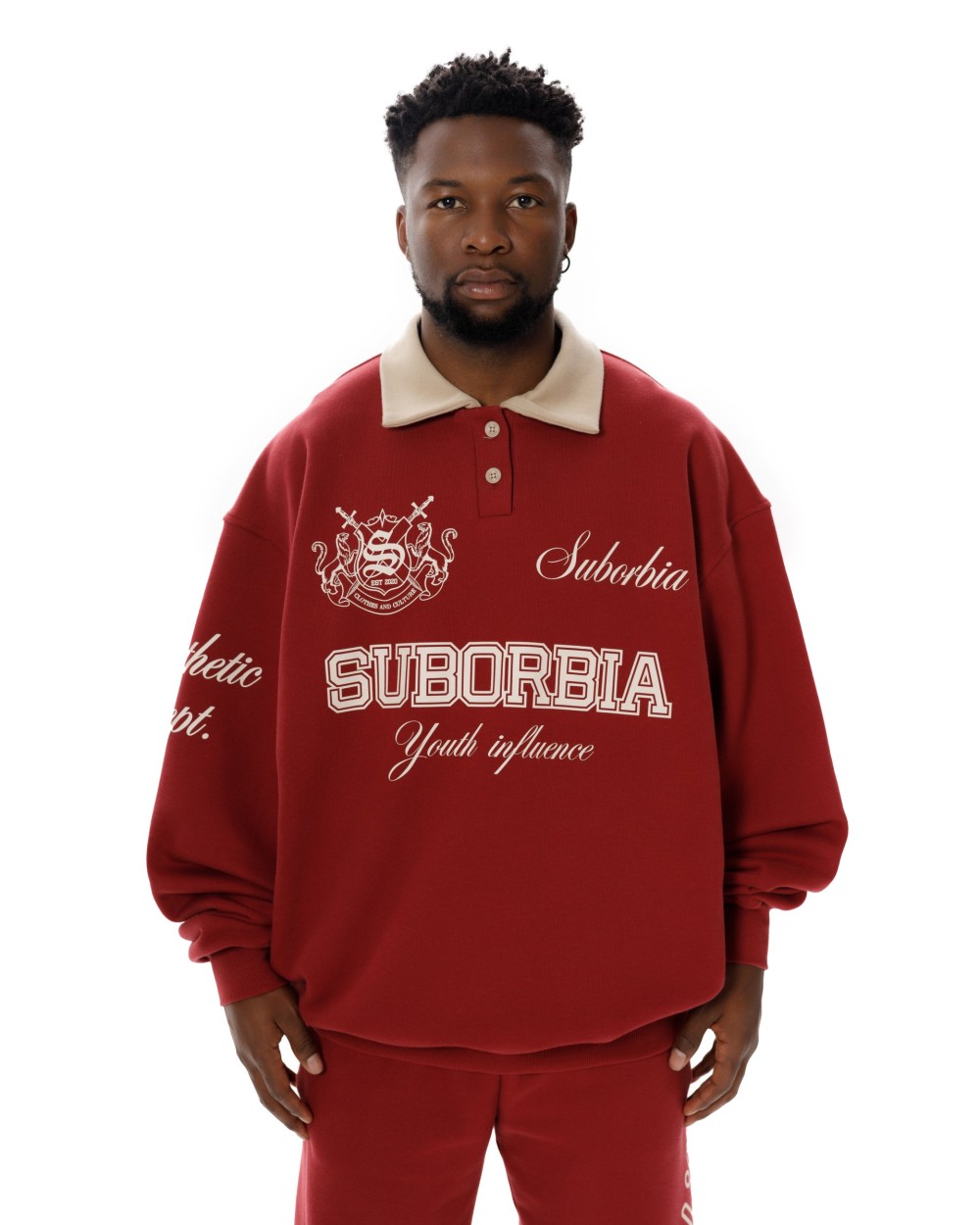 Свитшот-поло College MEN Burgundy