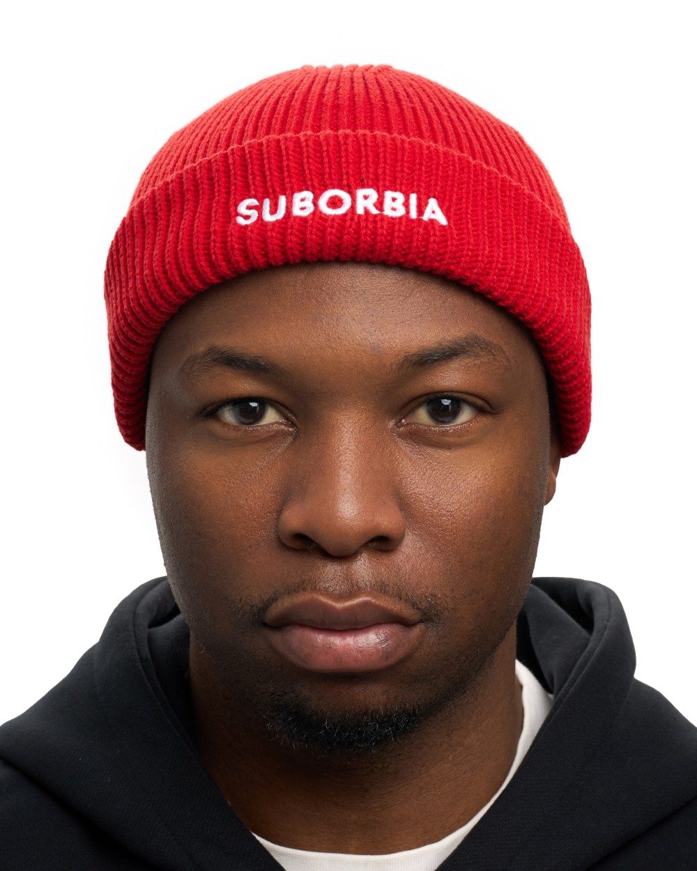 Шапка бини SUBORBIA Name MEN Red