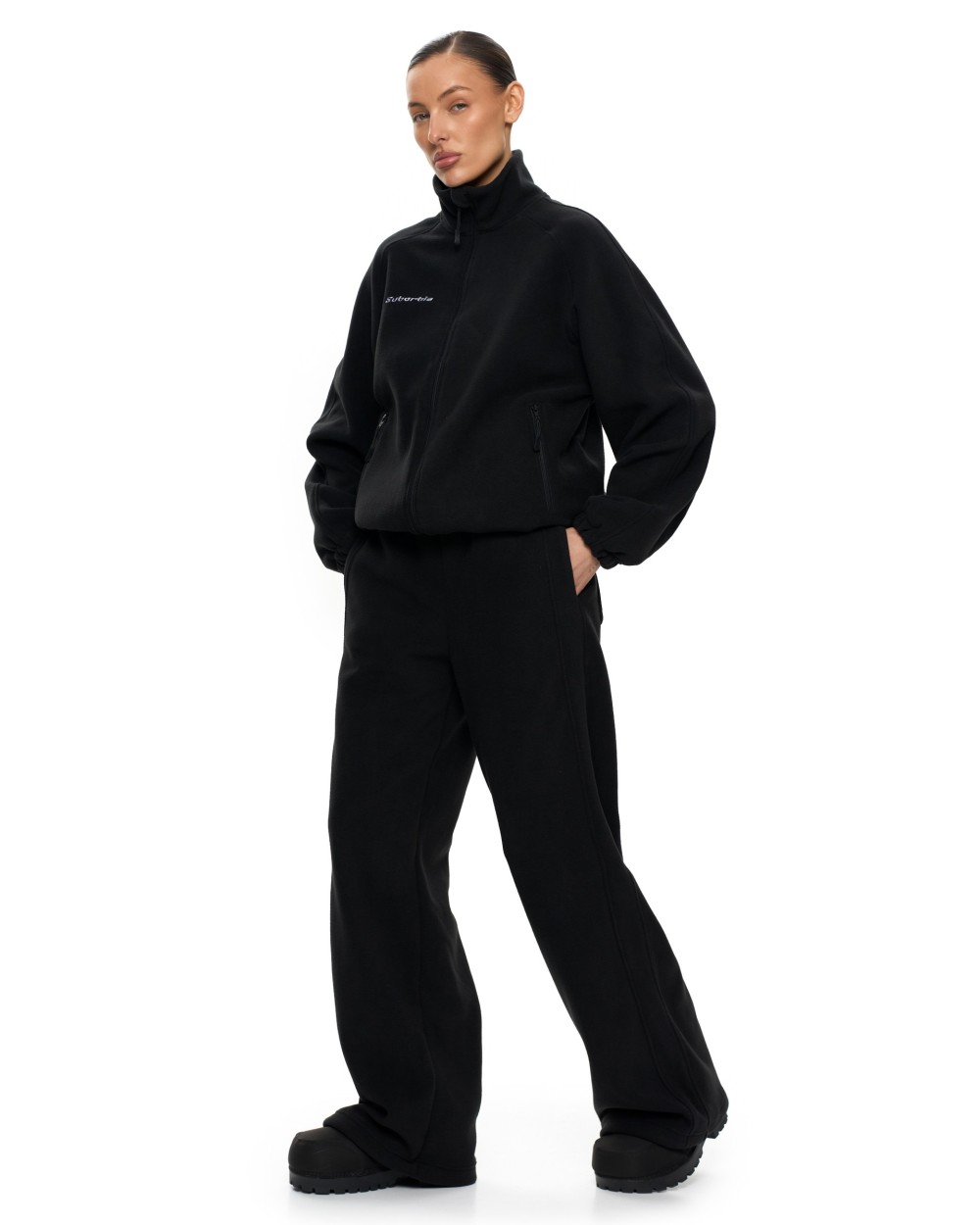 Костюм из флиса JUST Black