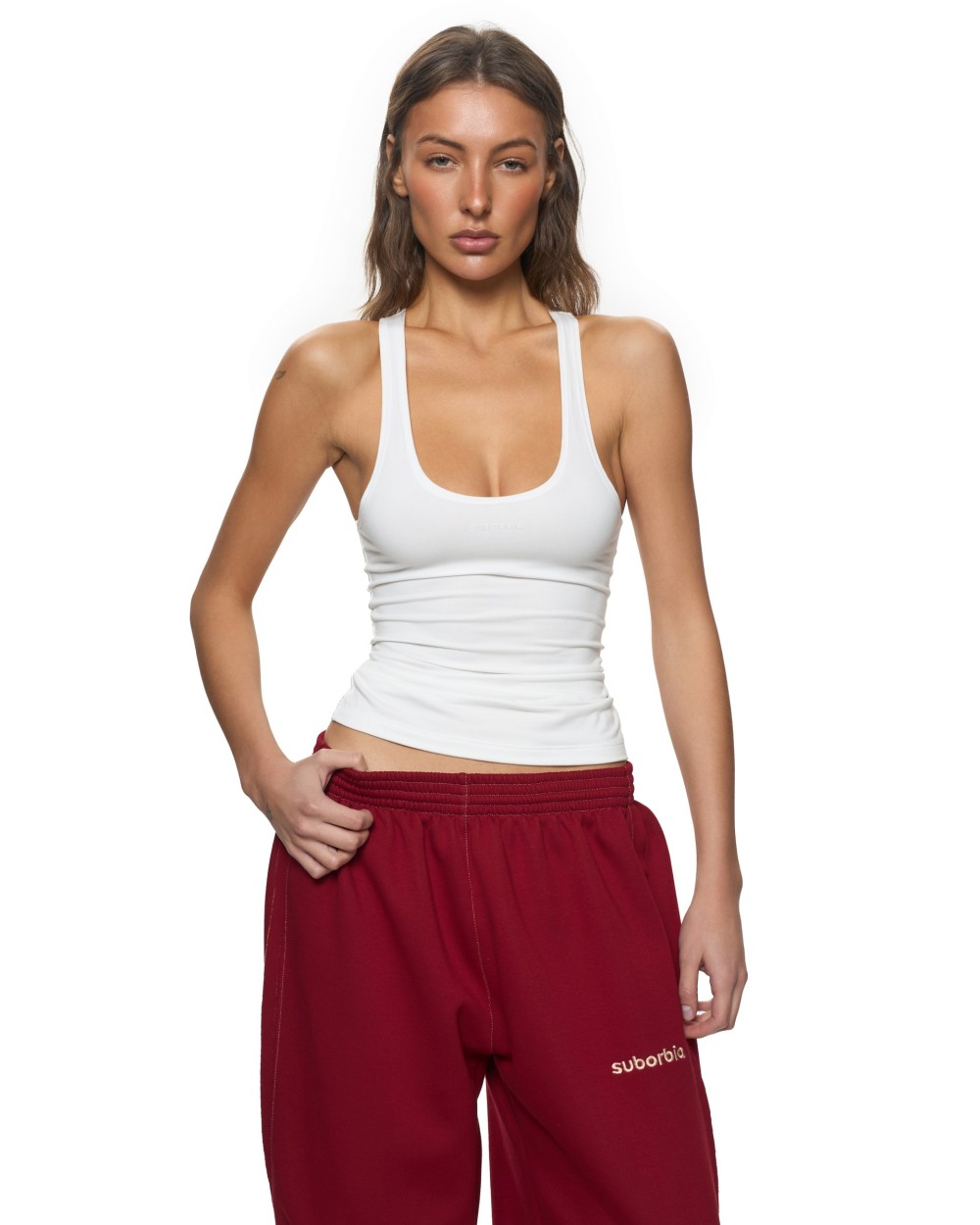 Брюки палаццо DOUBLE TROUBLE Burgundy