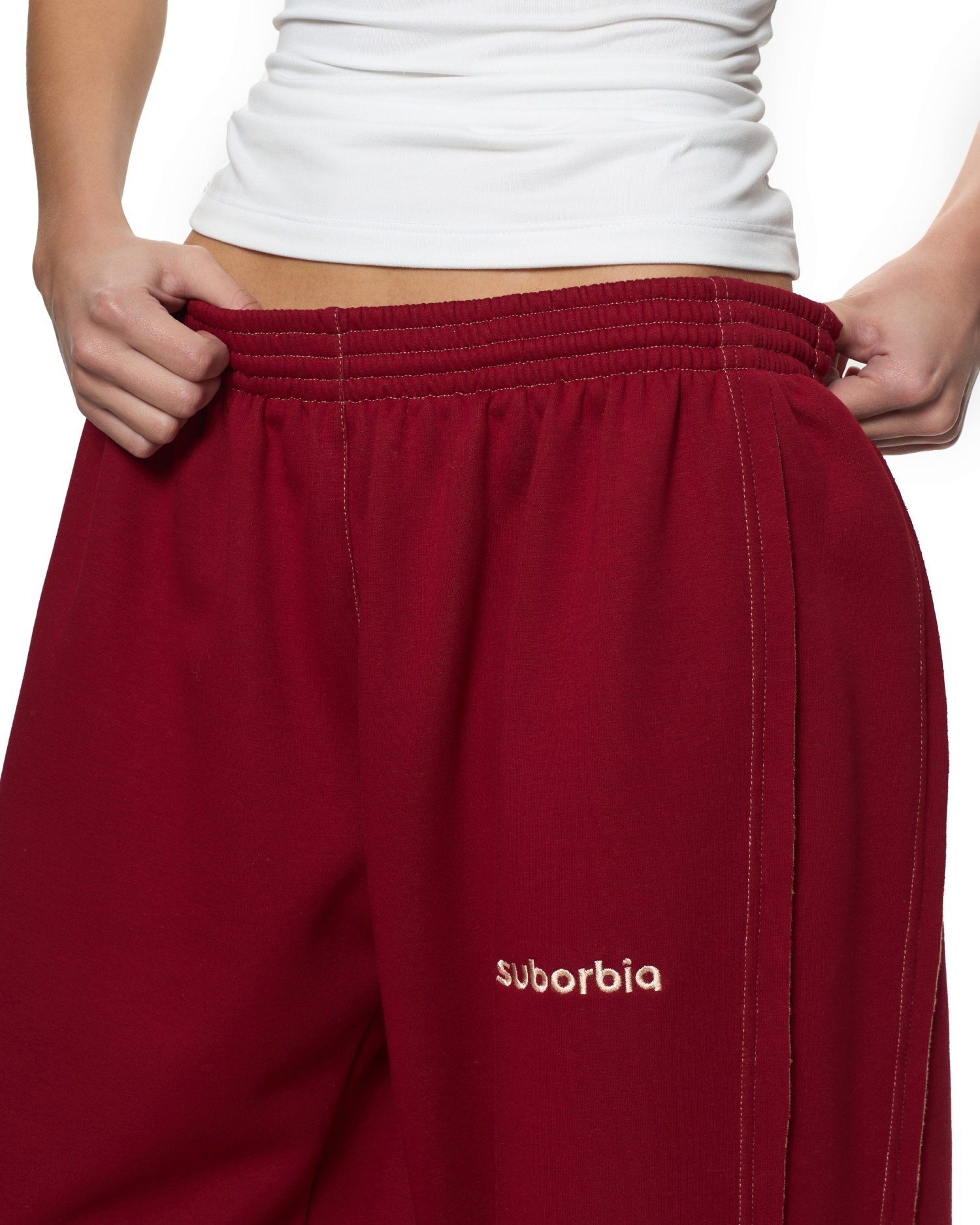 Брюки палаццо DOUBLE TROUBLE Burgundy