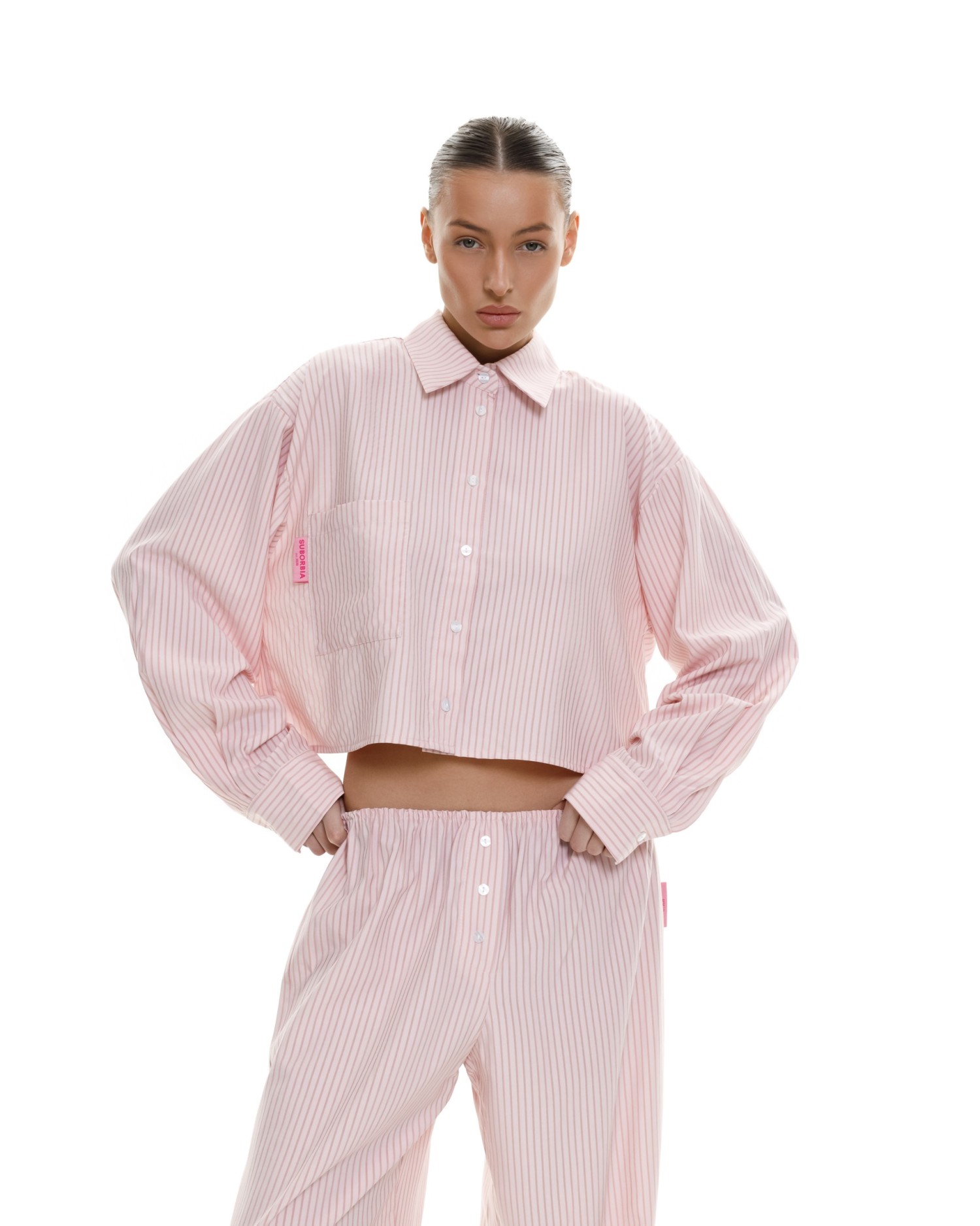 Пижама в полоску MAISON CLOSE Pink