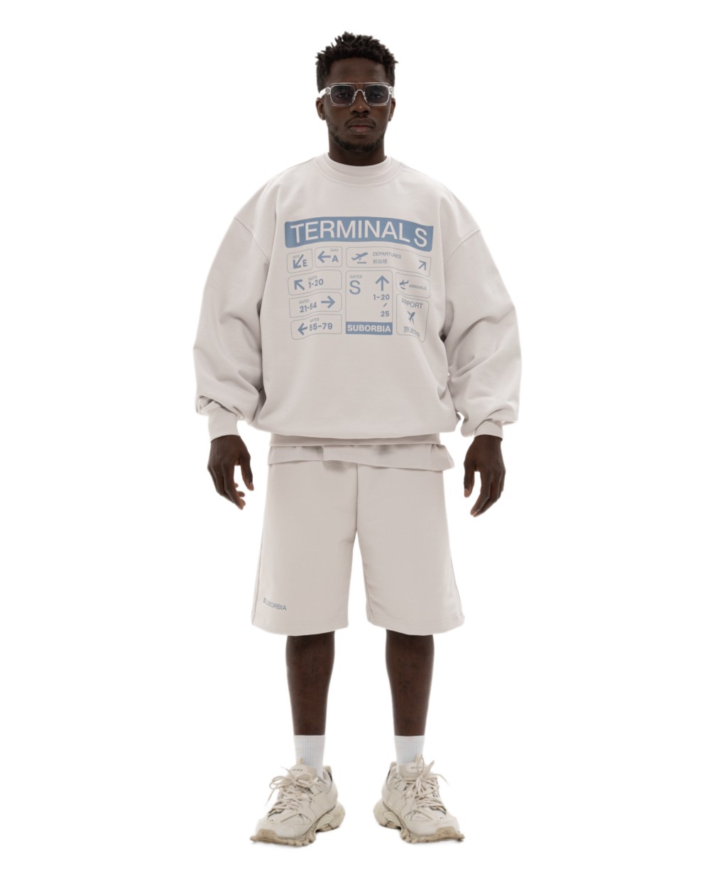 Свитшот TERMINAL S MEN white stone