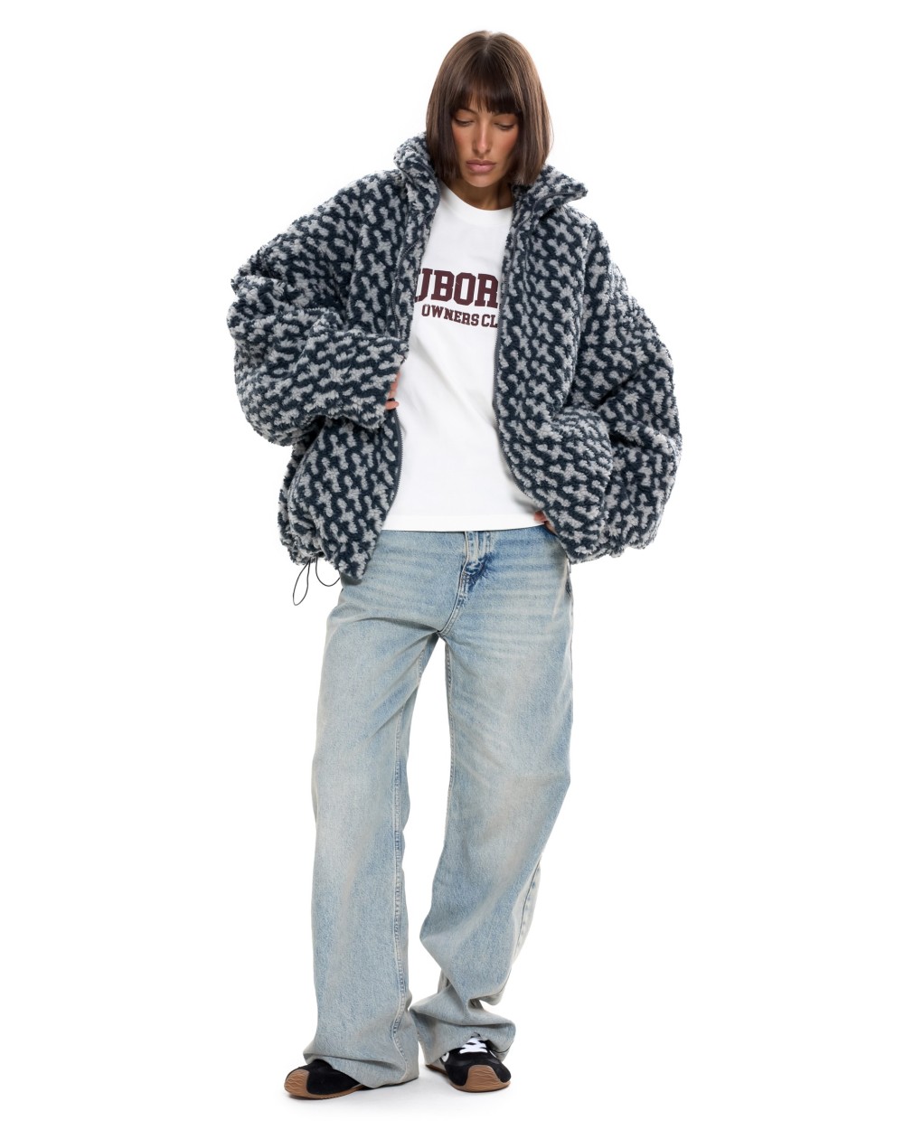 Бомбер ПАТТЕРН удлиненный Графит