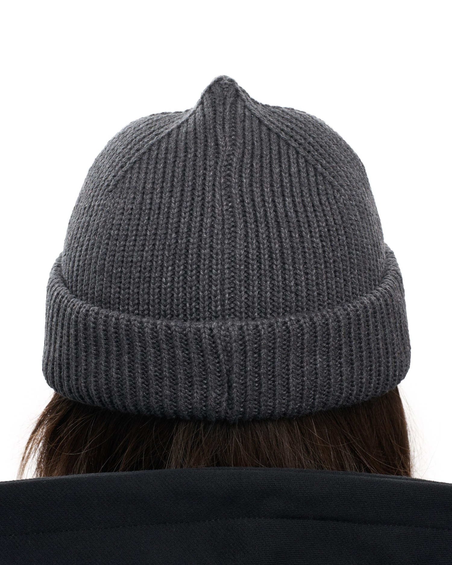 Шапка бини SUBORBIA Name Dark grey melange