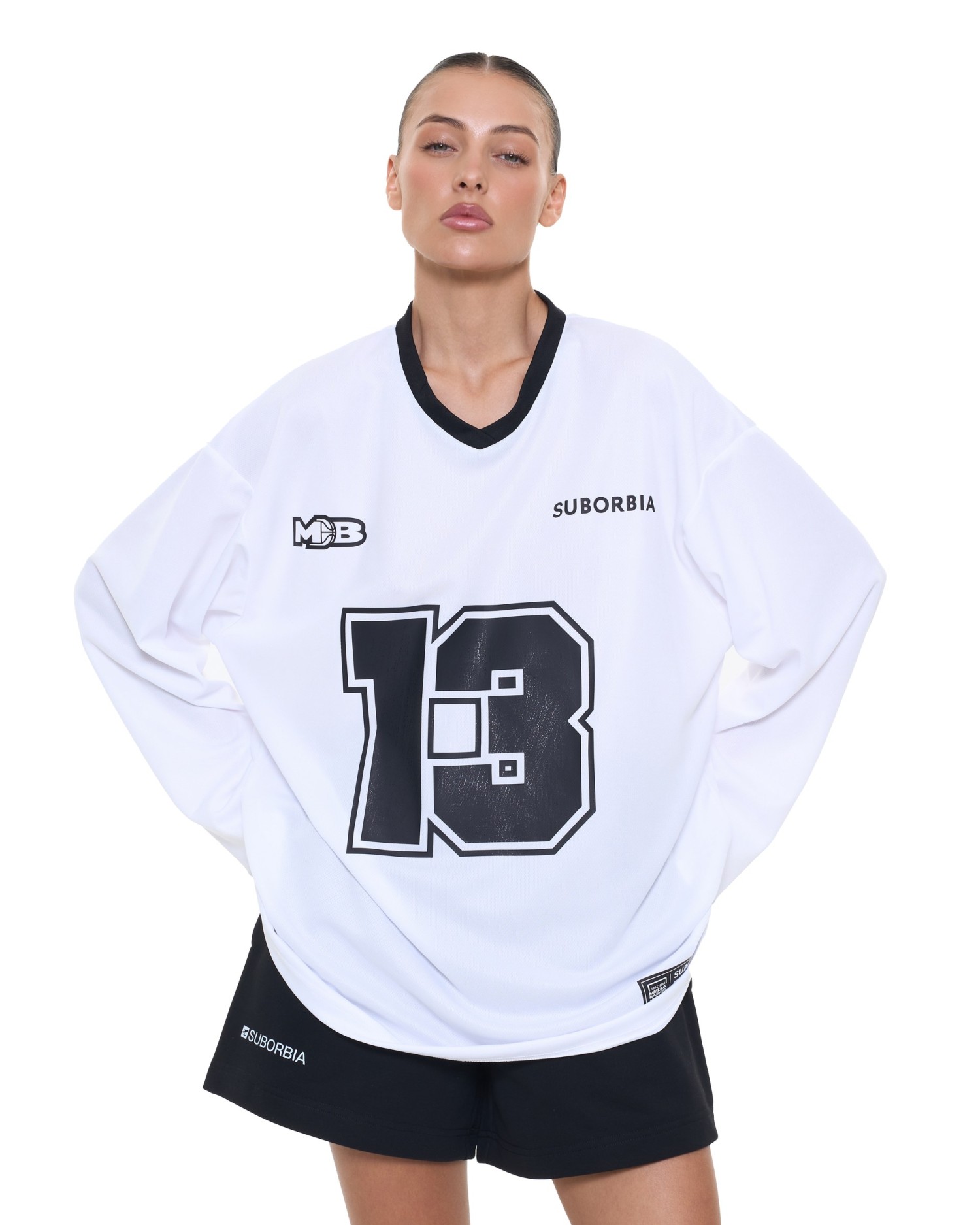 Лонгслив MEDIA BASKET White