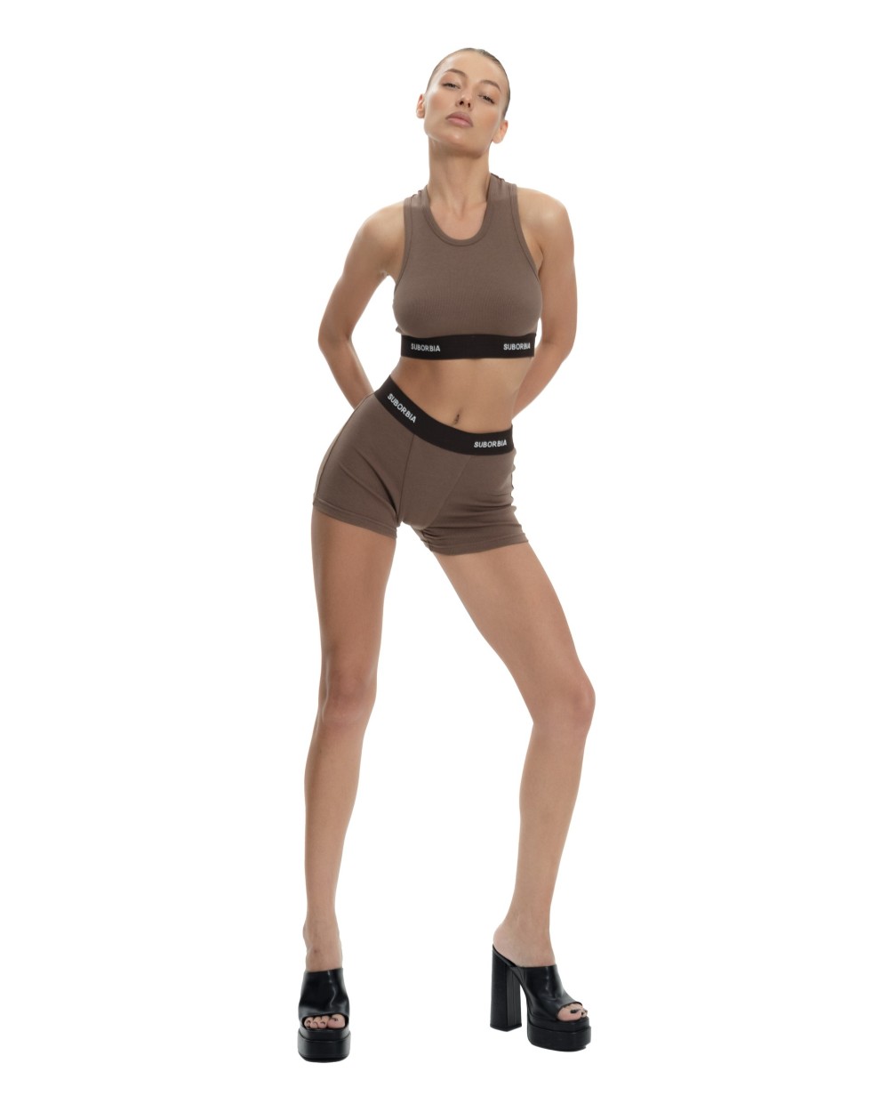 Майка crop TRUE FORM Brown