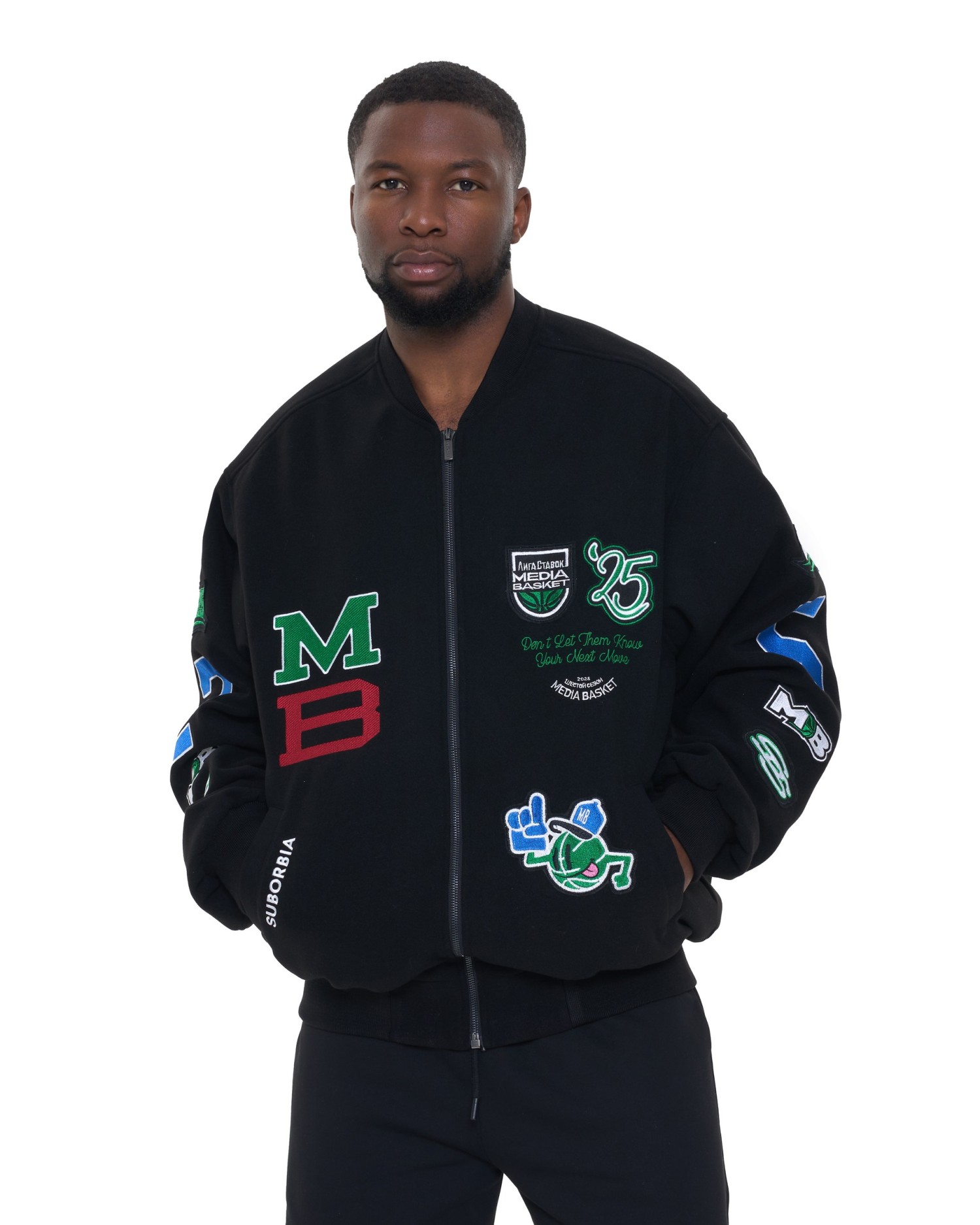 Бомбер MEDIA BASKET MEN Black