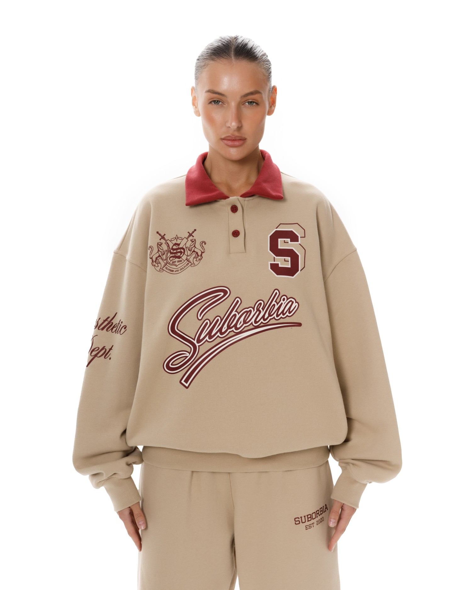 Свитшот-поло College S Beige