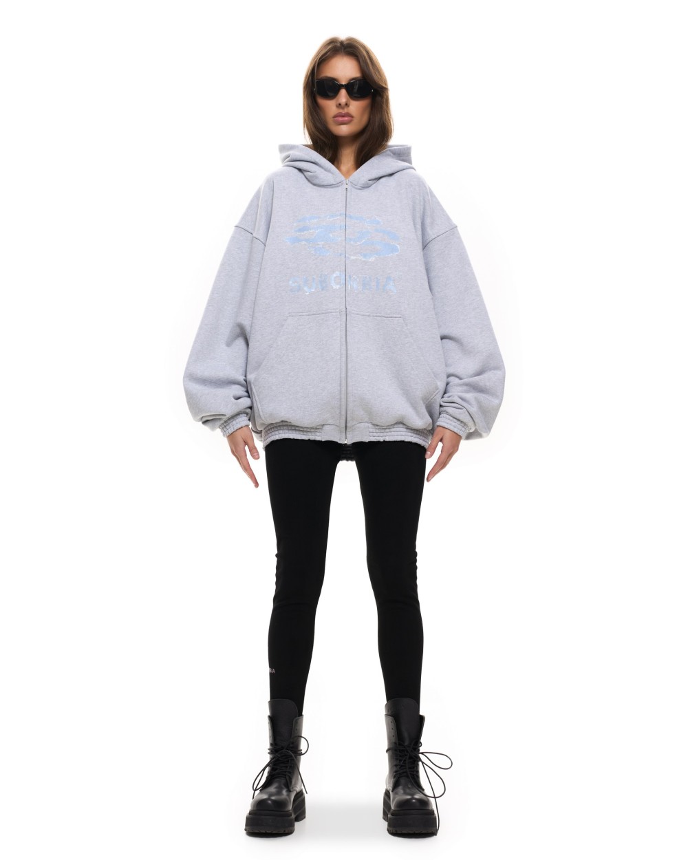 Худи Zip JPG13 Melange-Blue