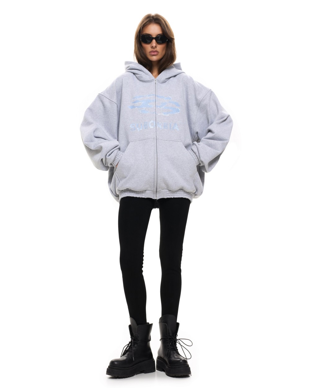 Худи Zip JPG13 Melange-Blue