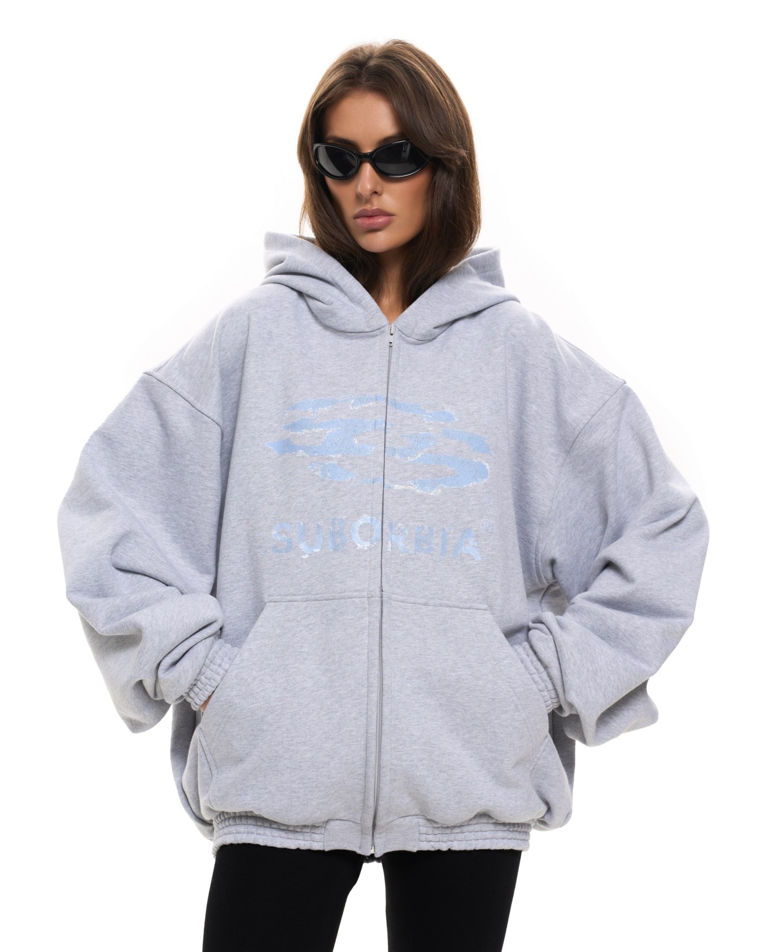 Худи Zip JPG13 Melange-Blue