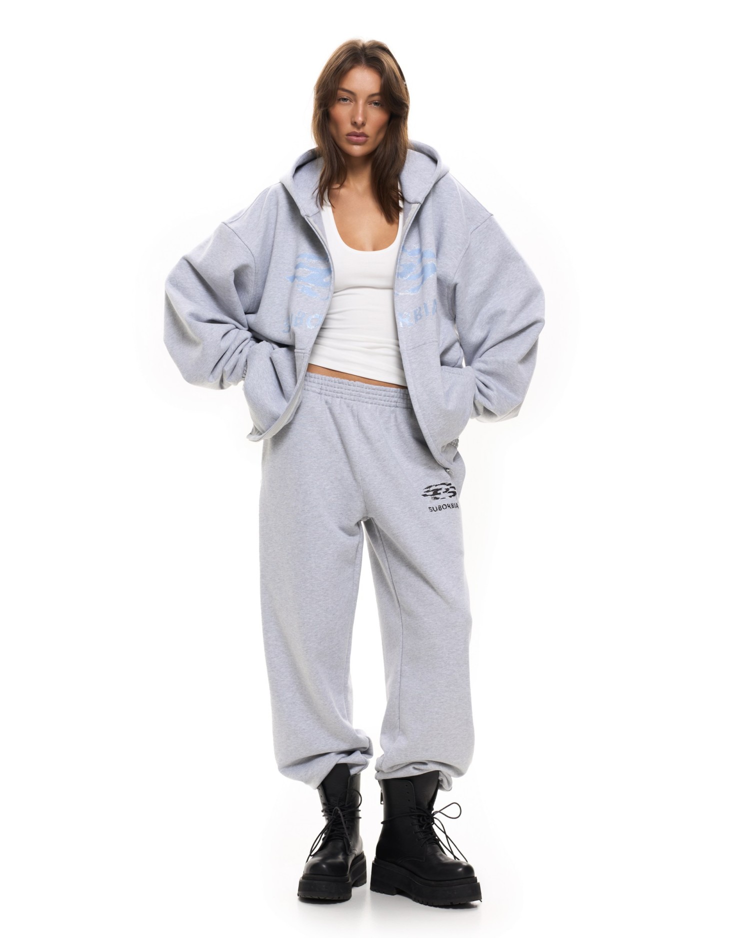 Худи Zip JPG13 Melange-Blue