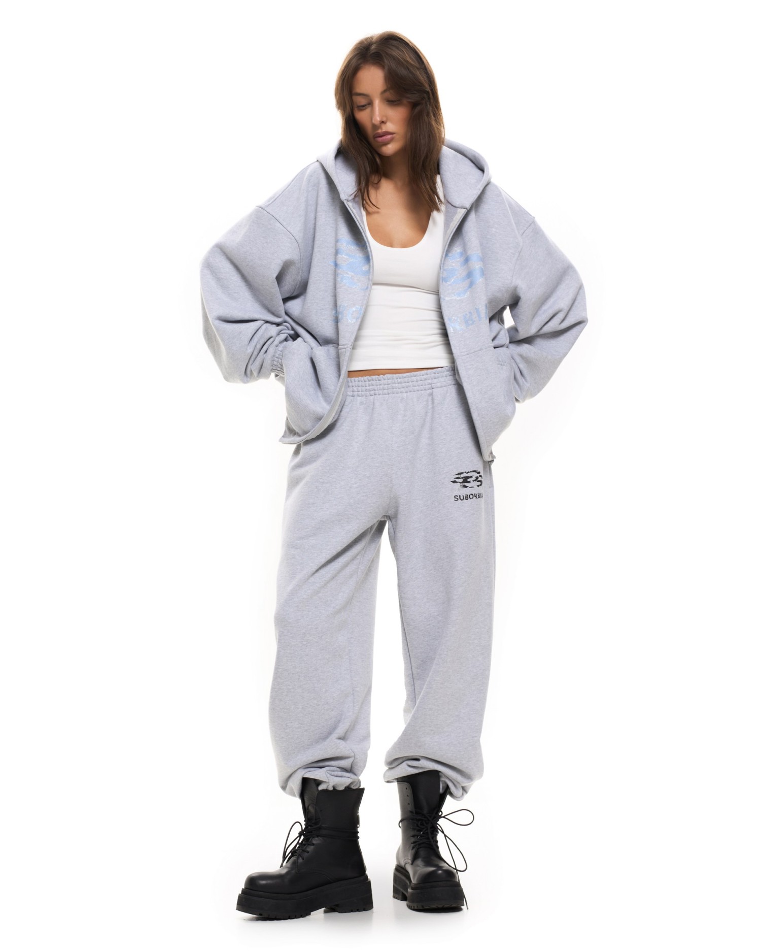 Худи Zip JPG13 Melange-Blue
