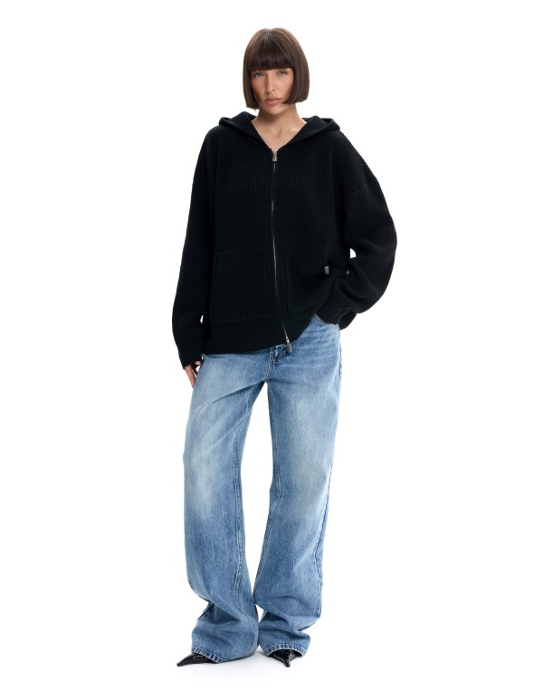 Вязаный худи с капюшоном